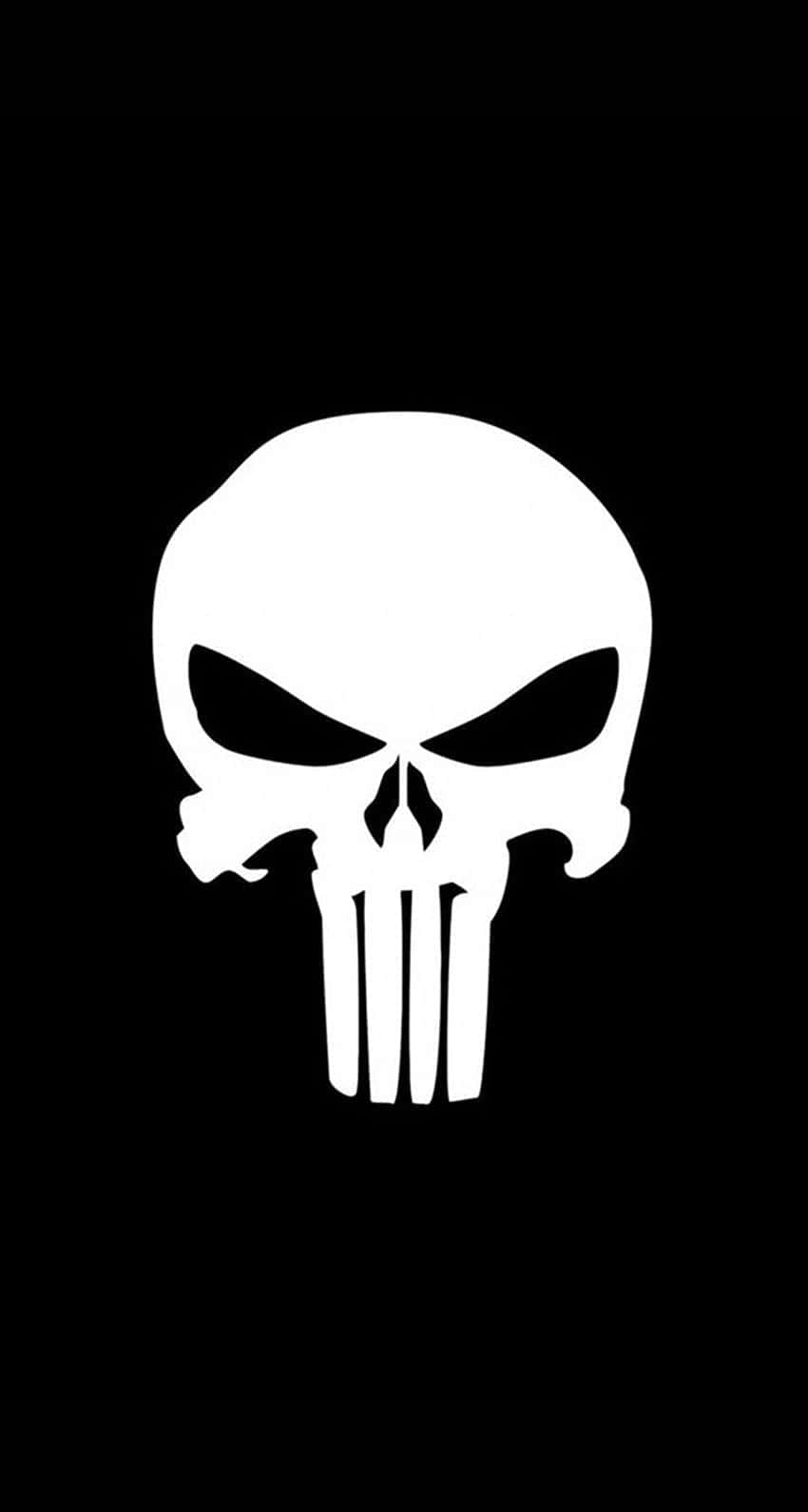 Punish Skull On A Black Background Background