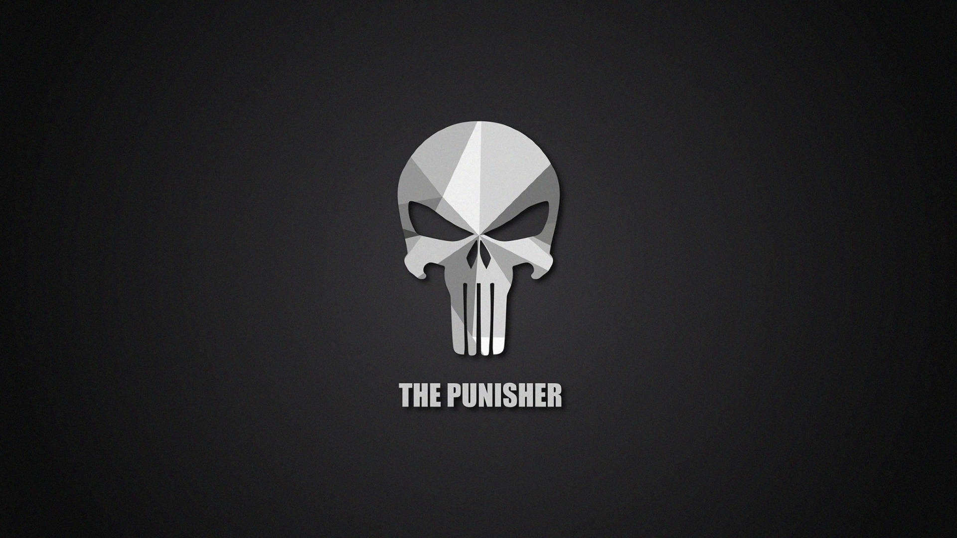Punisher Logo In Grey Background