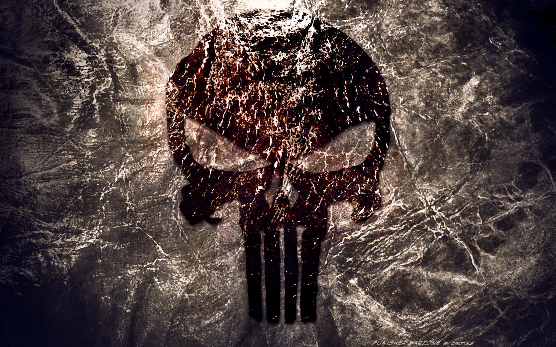 Punisher Skull Design Rough Background Desktop Background