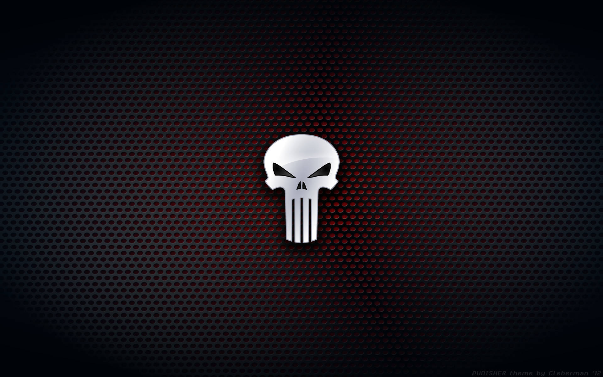 Punisher Skull In White Background