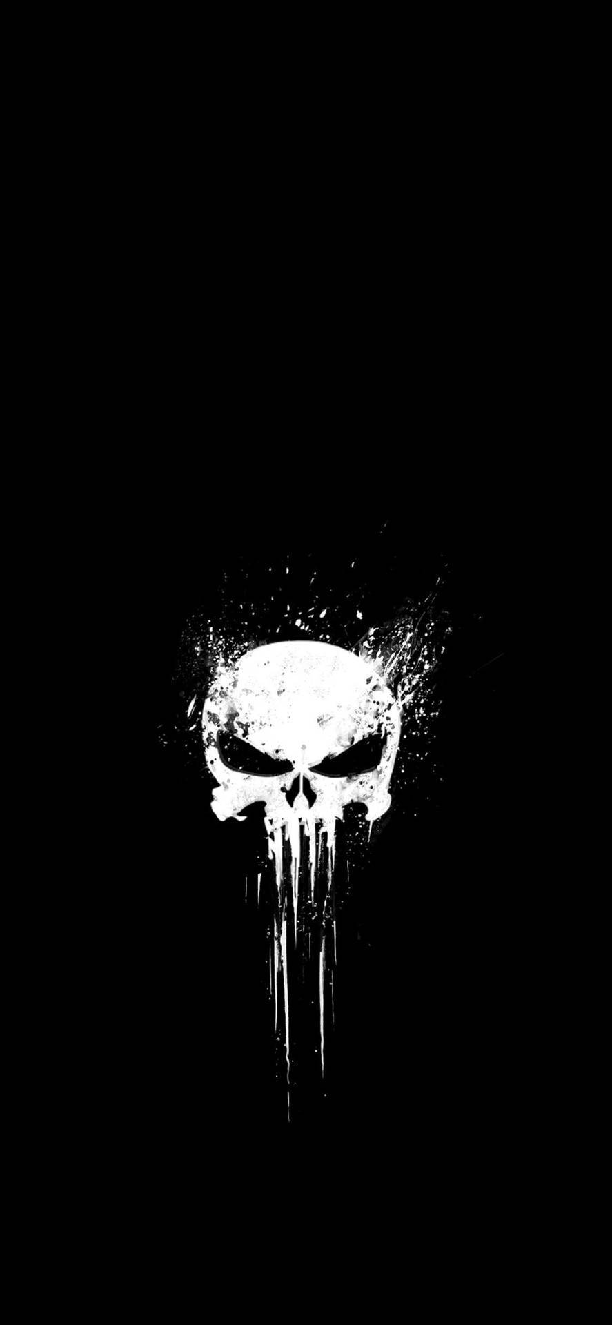 Punisher Skull With Drops Background