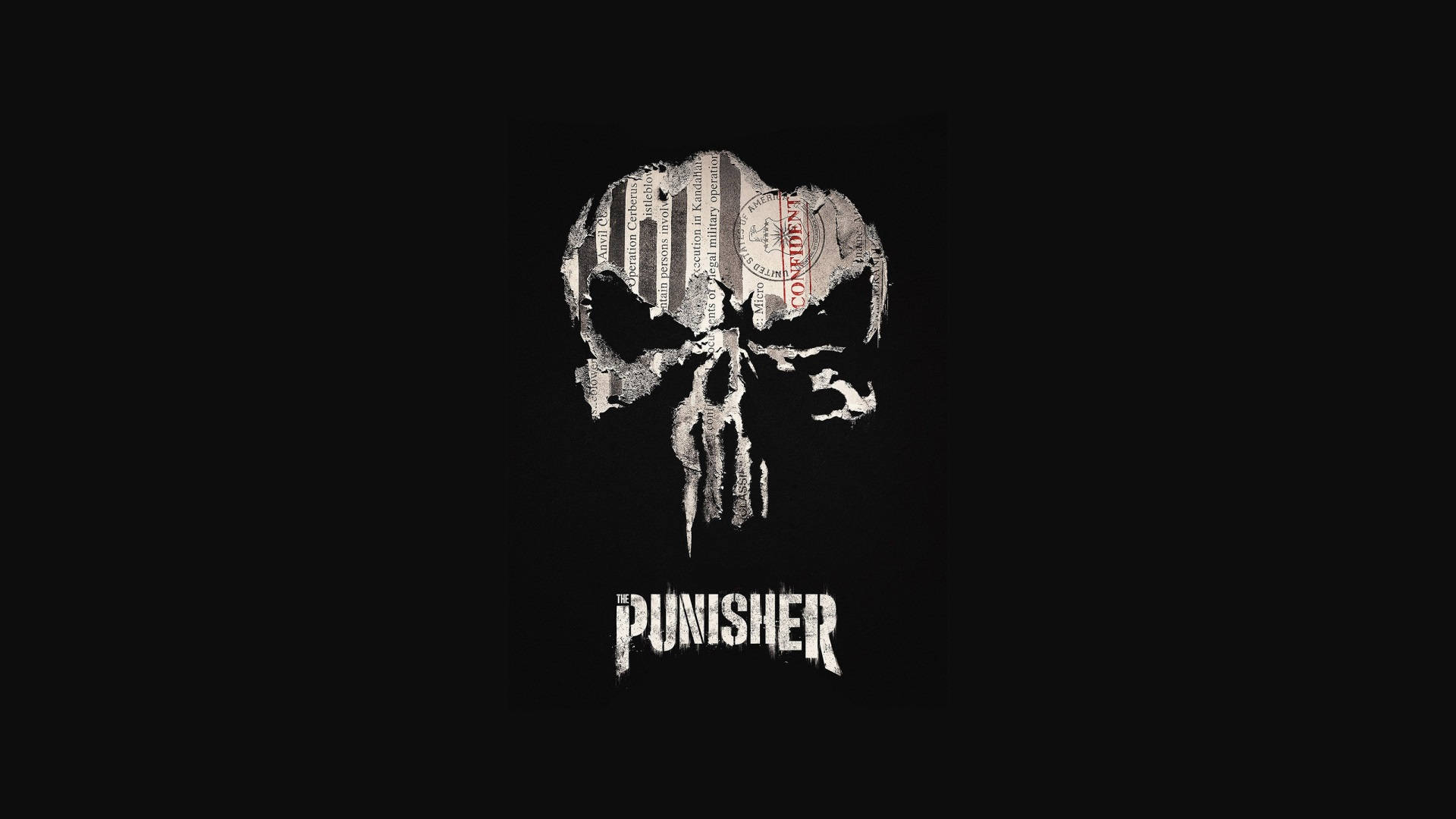 Punisher Skull With Its Name Background