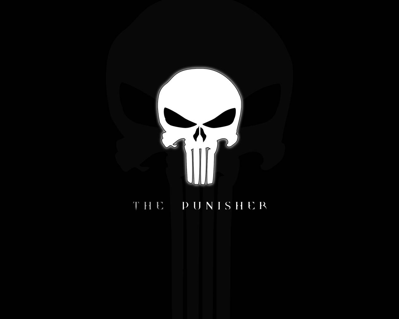 Punisher Skull With Shadow Background