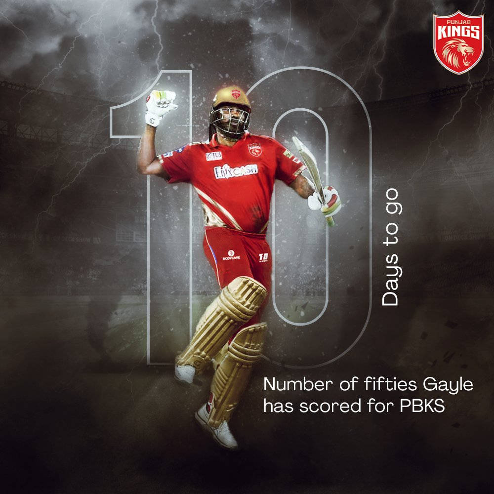 Punjab Kings Chris Gayle Countdown Background