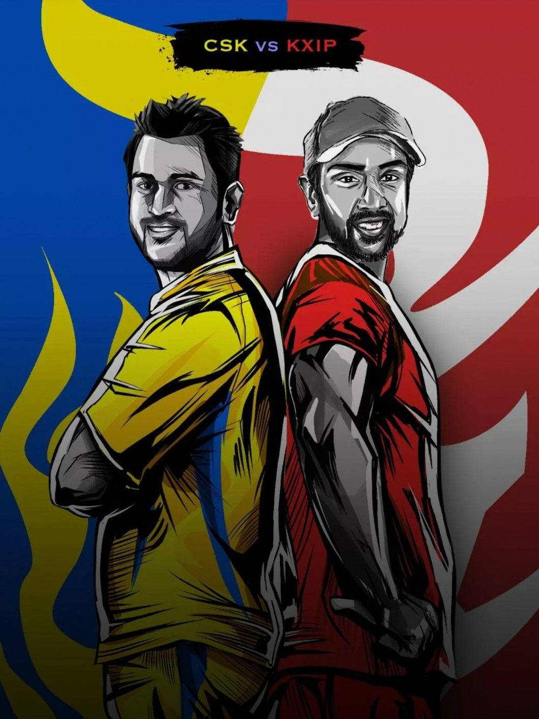 Punjab Kings Cricket Graphic Art Background