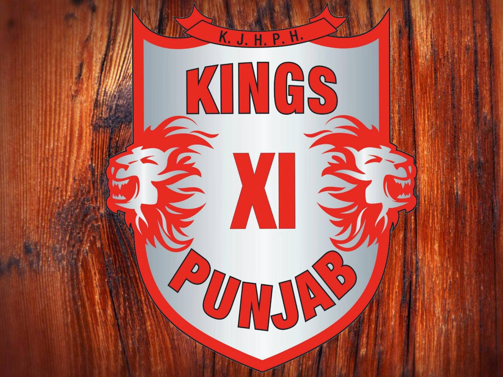 Punjab Kings On Wood Background