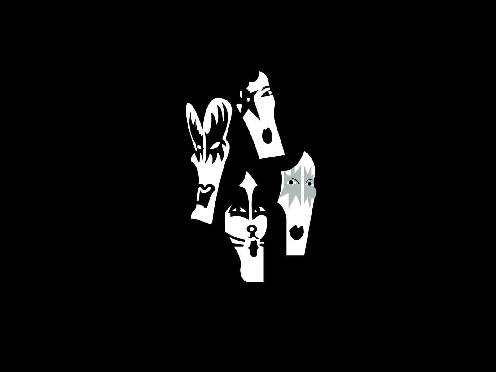 Punk Rock Band Kiss Face Paint Background