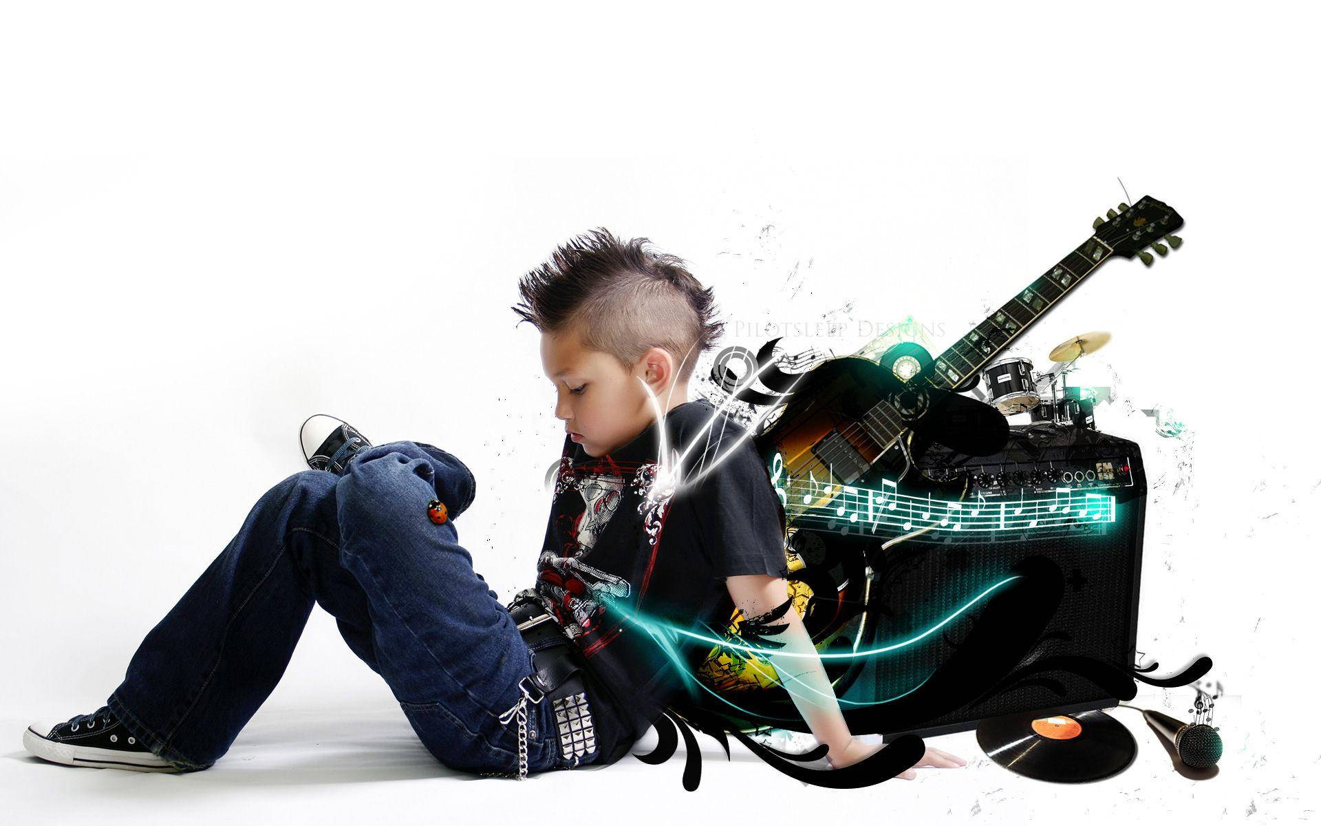 Punk Rock Cool Boy Graphic Artwork Background