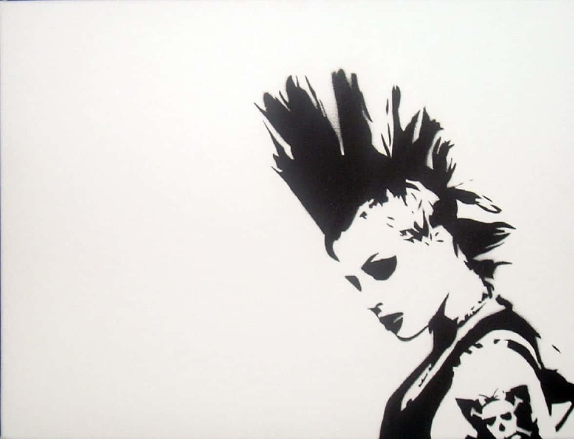 Punk Rock Woman Death Hawk Background