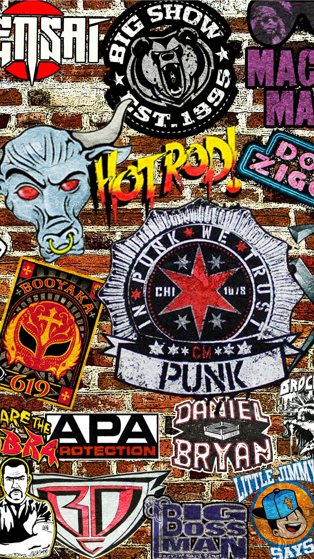 Punk-style Aesthetic Stickers Background