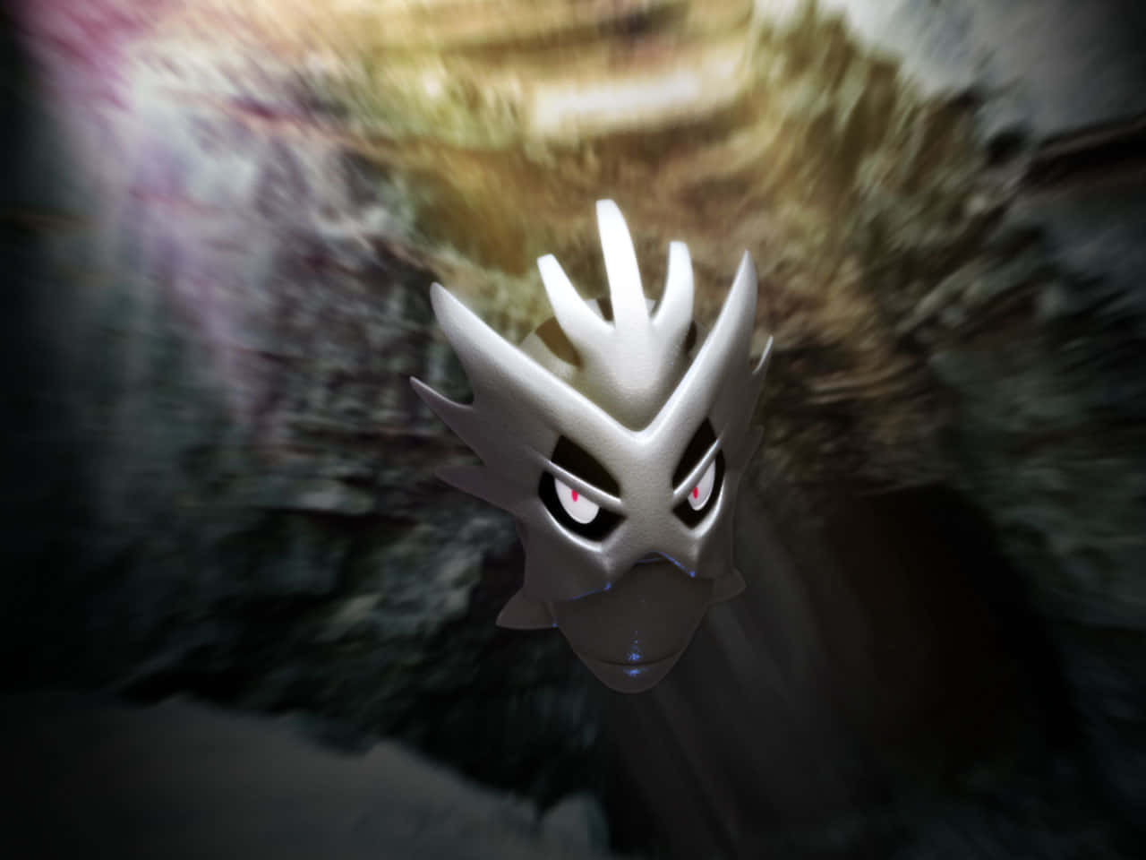 Pupitar Emerging From Cave Background
