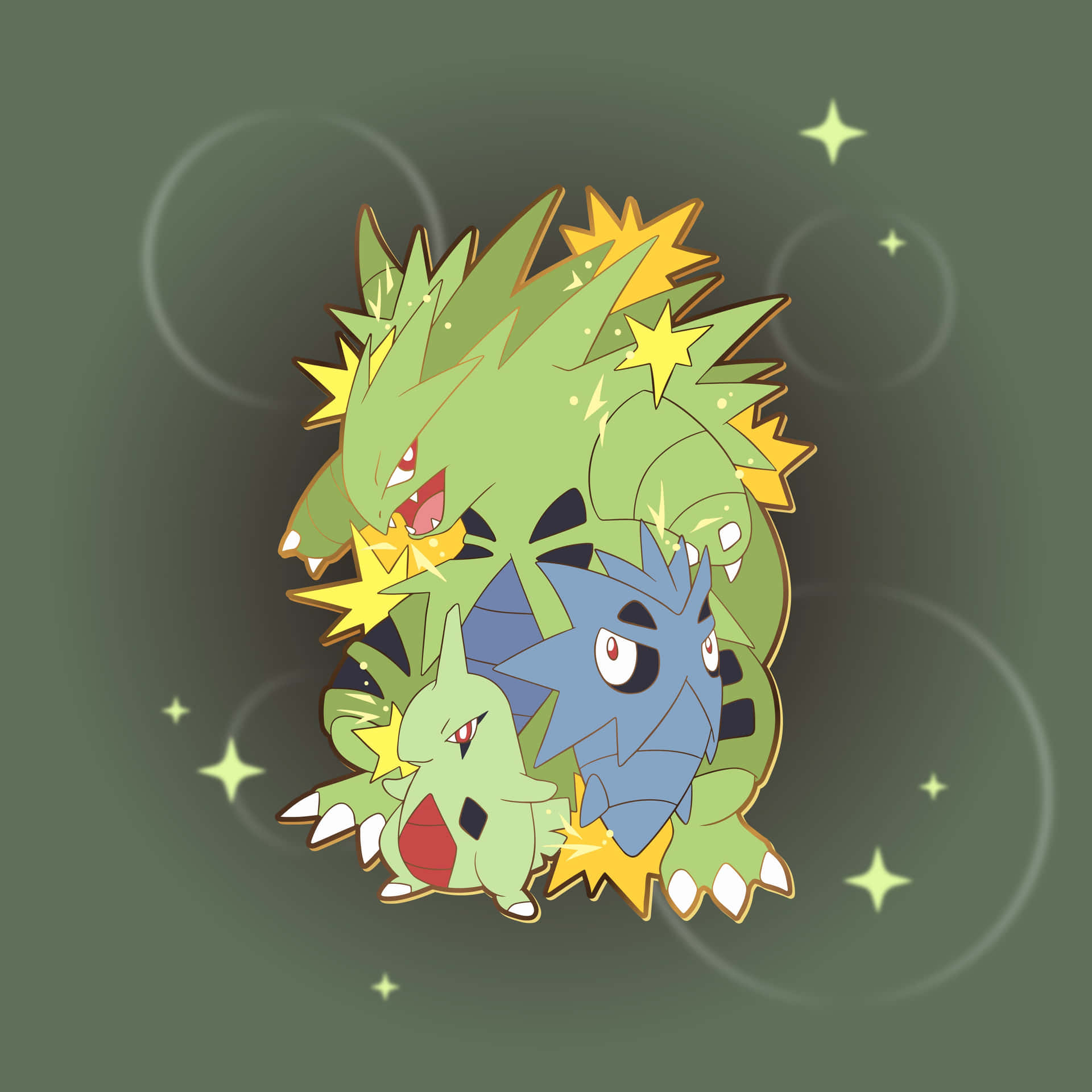 Pupitar Evolution Chain Illustration Background