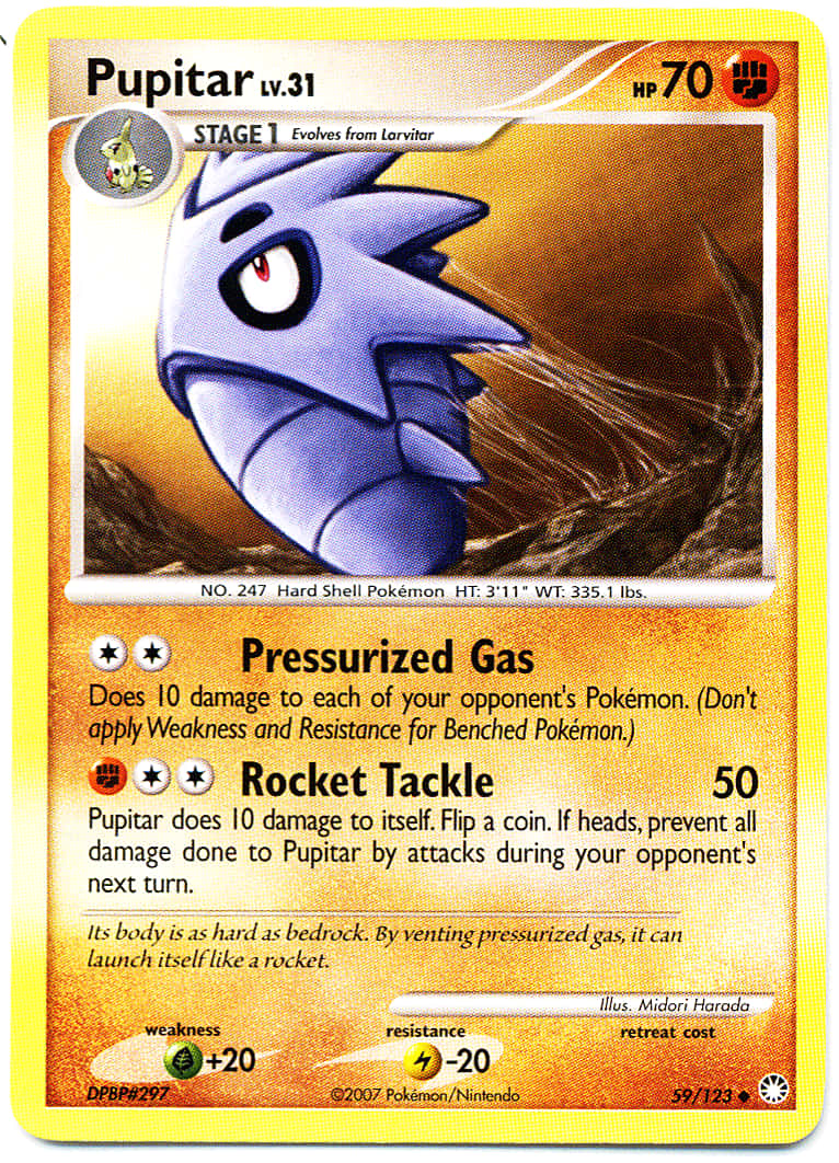Pupitar Pokemon Card Background
