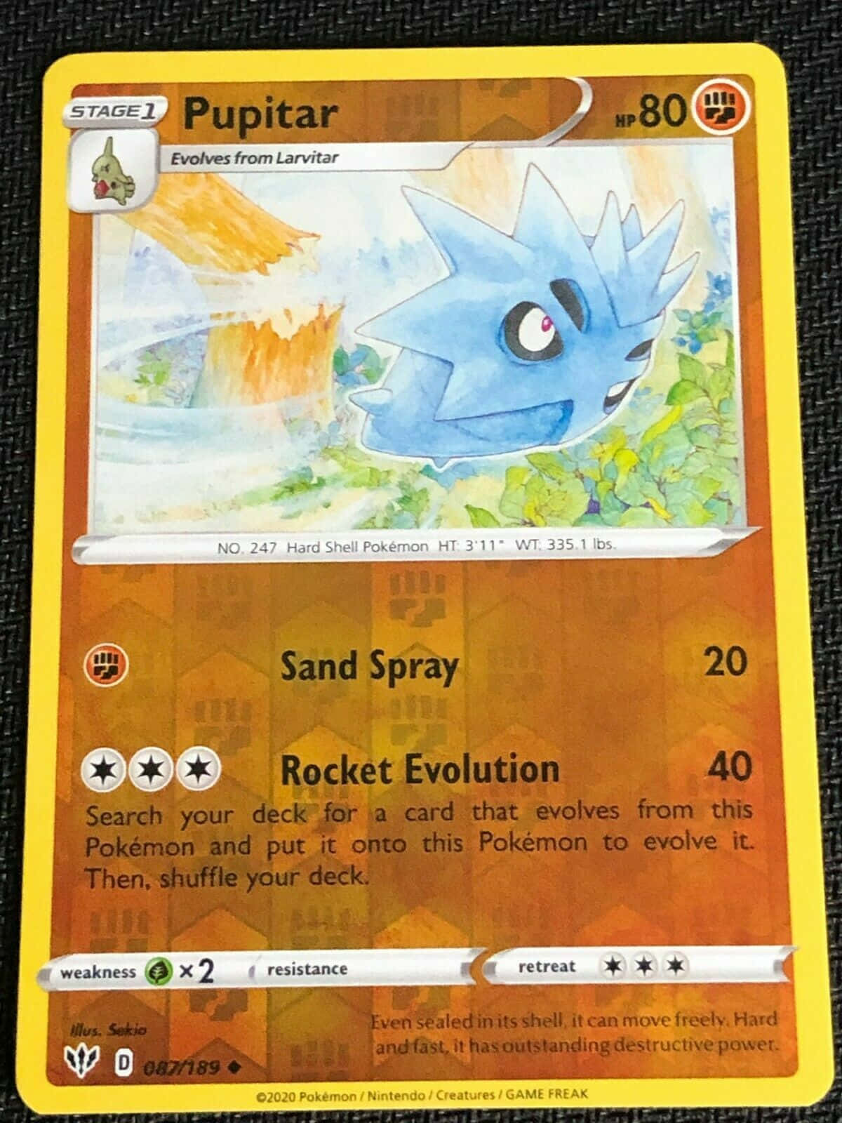 Pupitar Pokemon Card Background