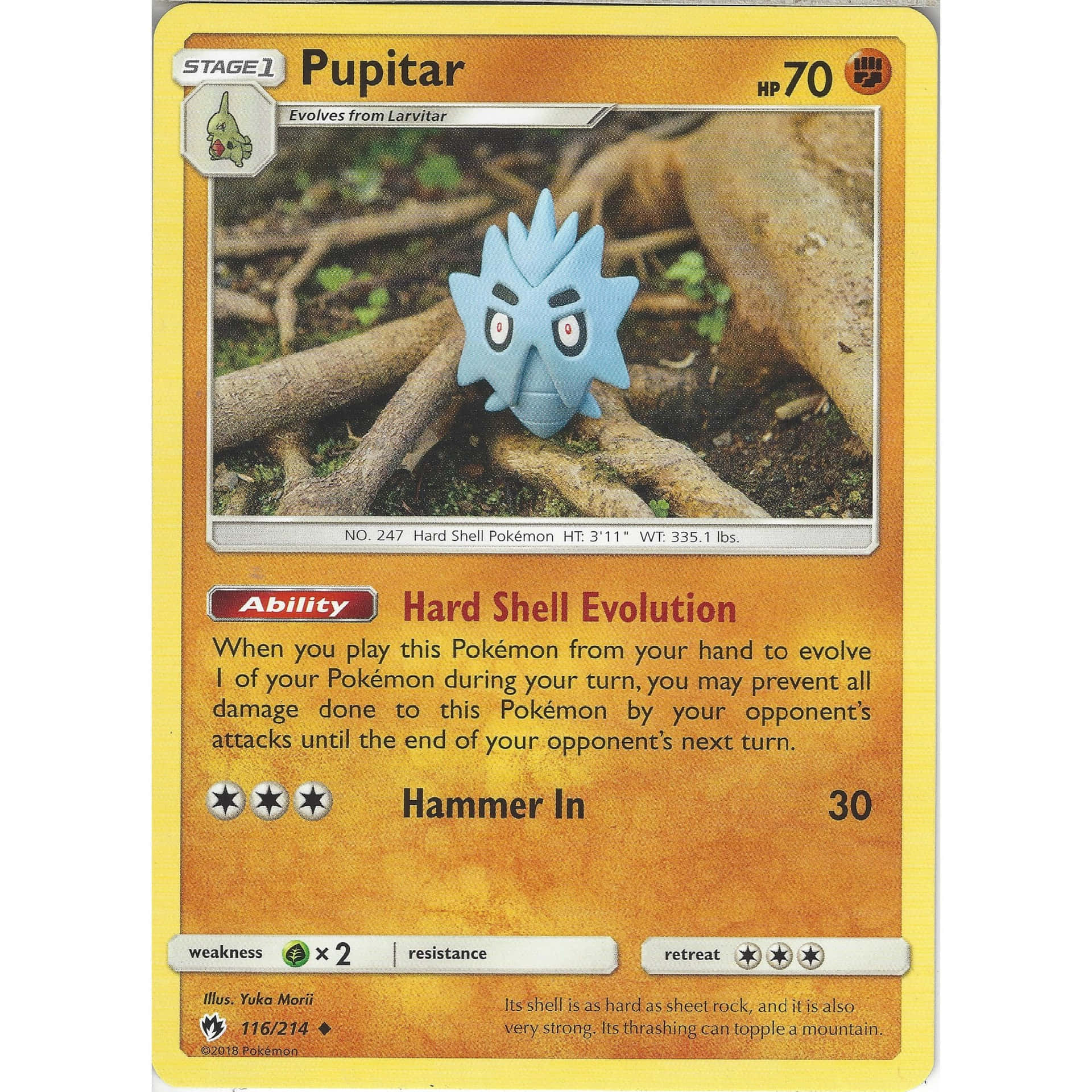 Pupitar Pokemon Card Background