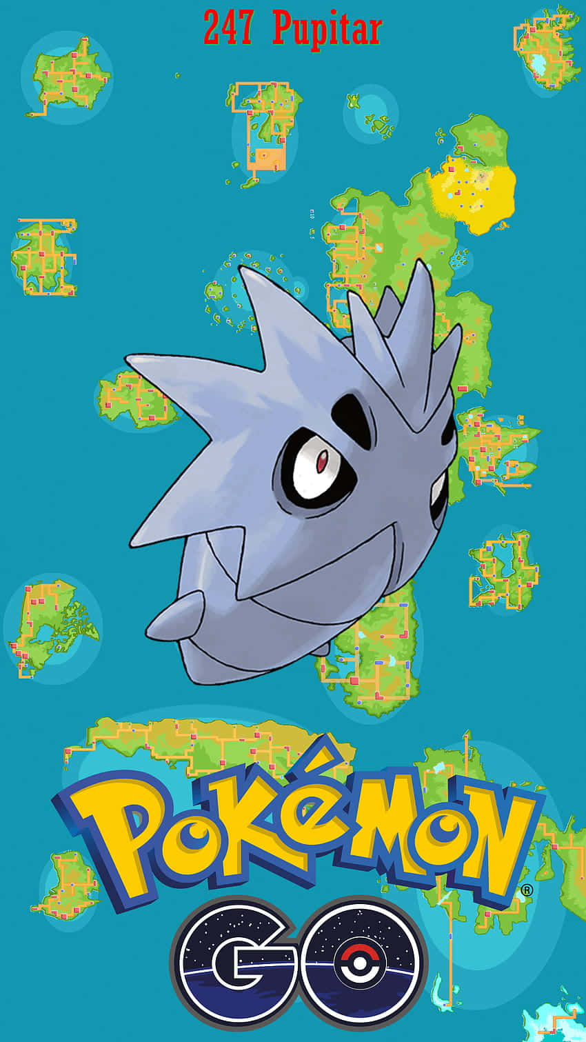 Pupitar Pokemon Go Promotional Artwork Background