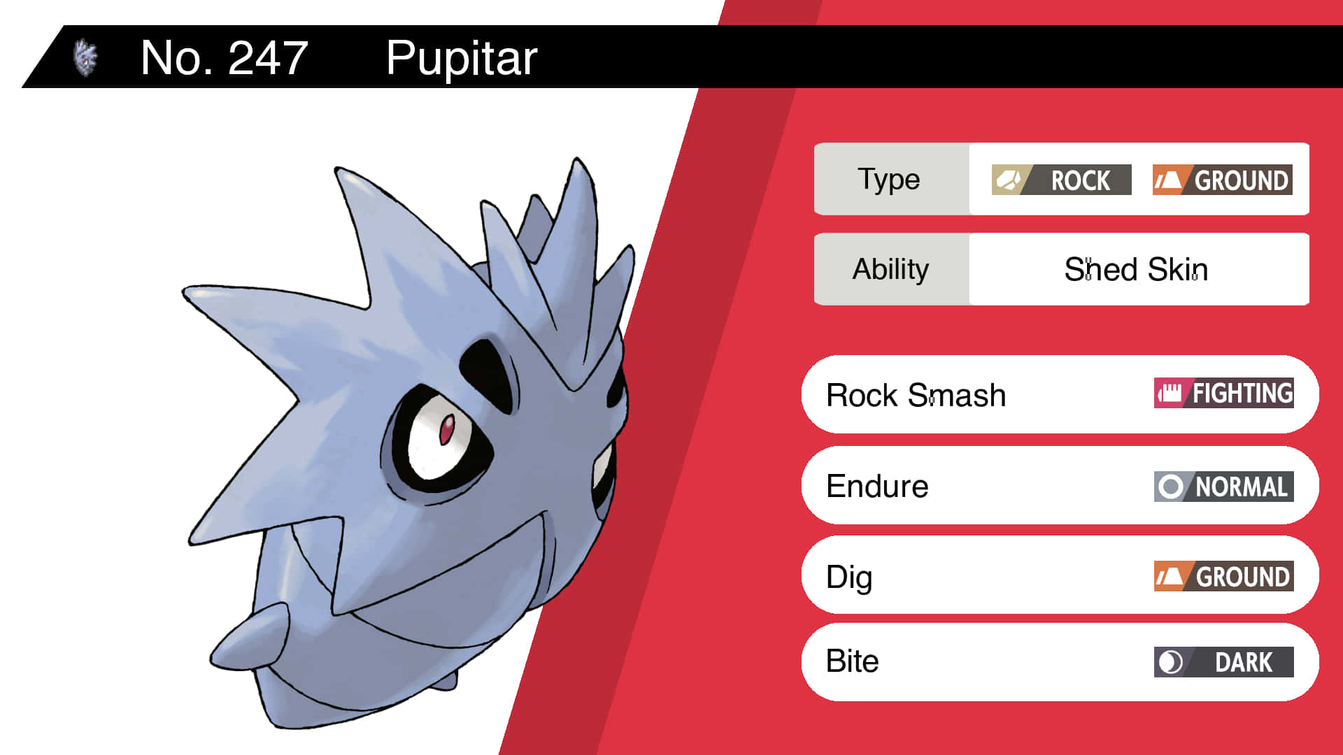 Pupitar Pokemon Info Card Background