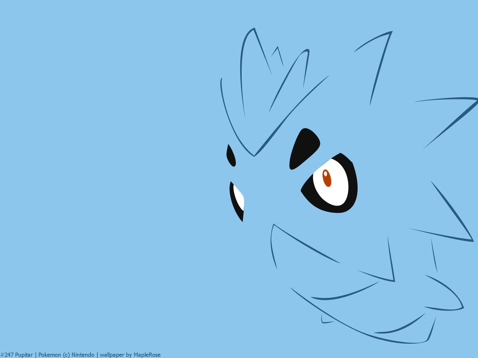 Pupitar Pokemon Minimalist Artwork Background