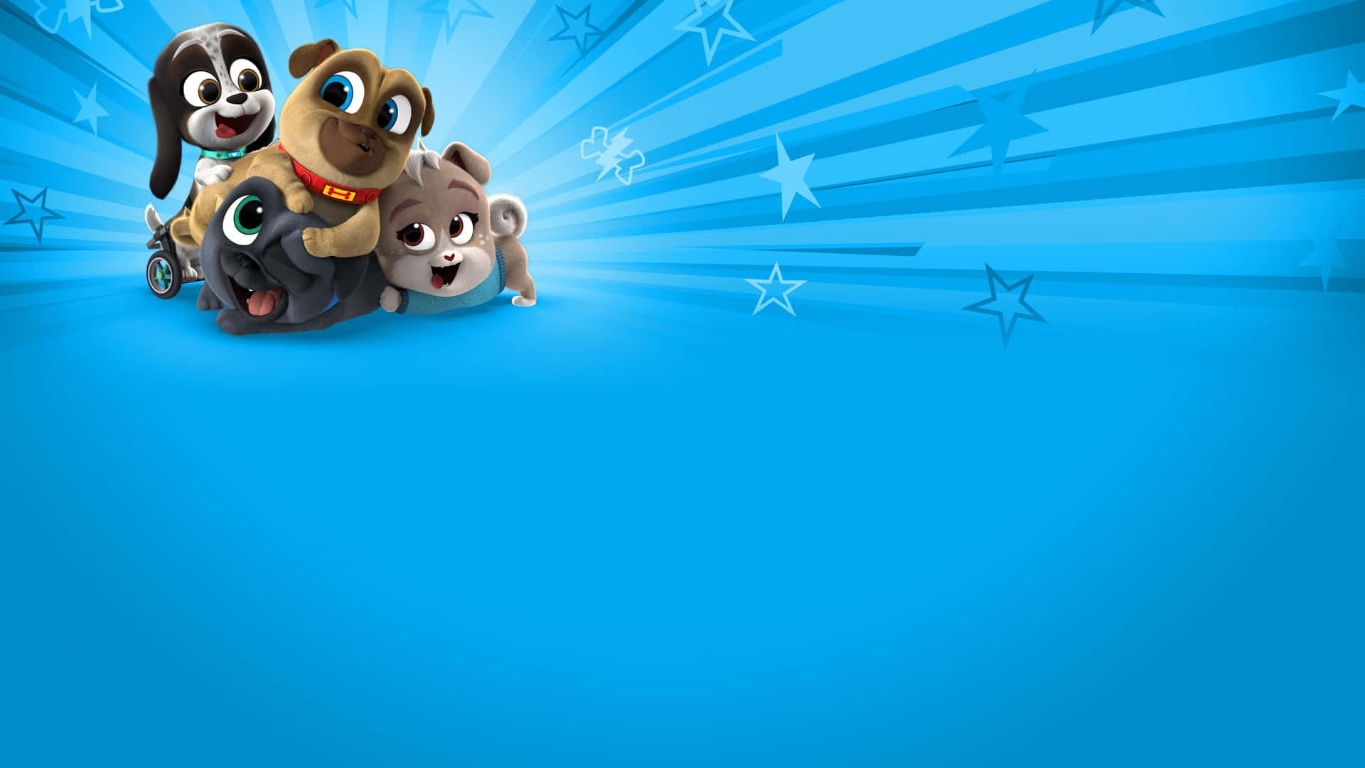 Puppy Dog Pals Blue Background Background