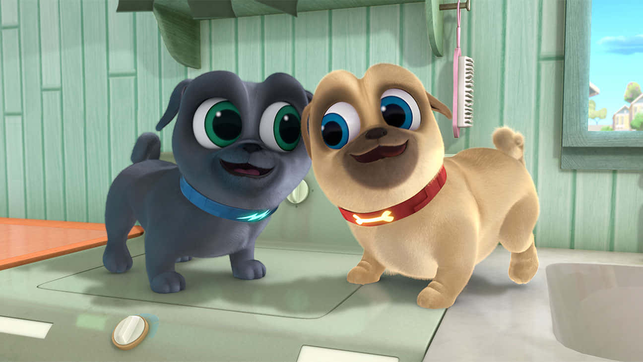 Puppy Dog Pals Brotherly Head Bump Background