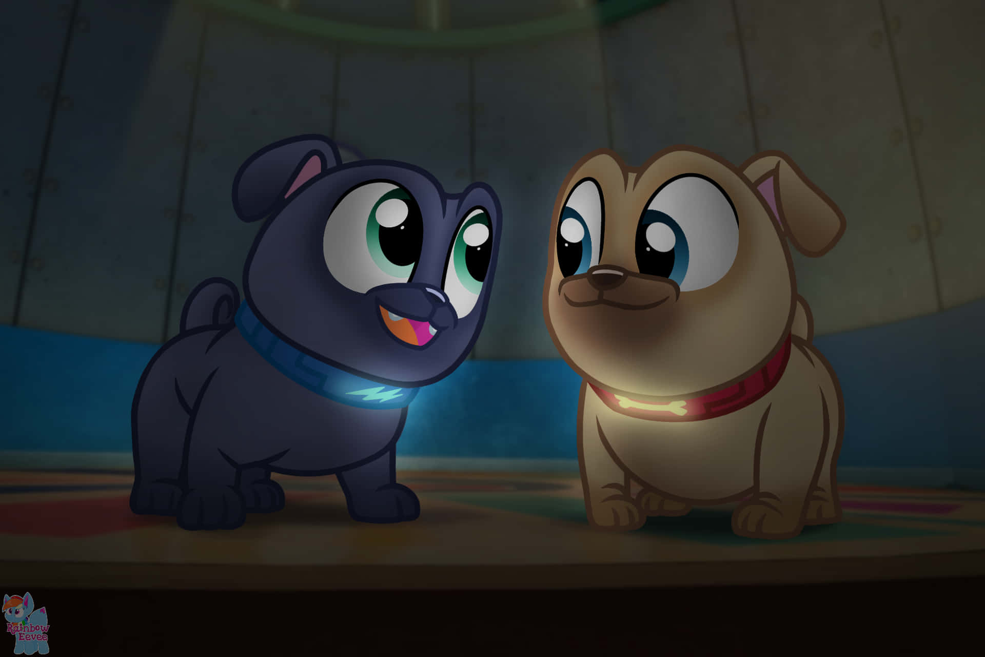 Puppy Dog Pals Glow In The Dark Background