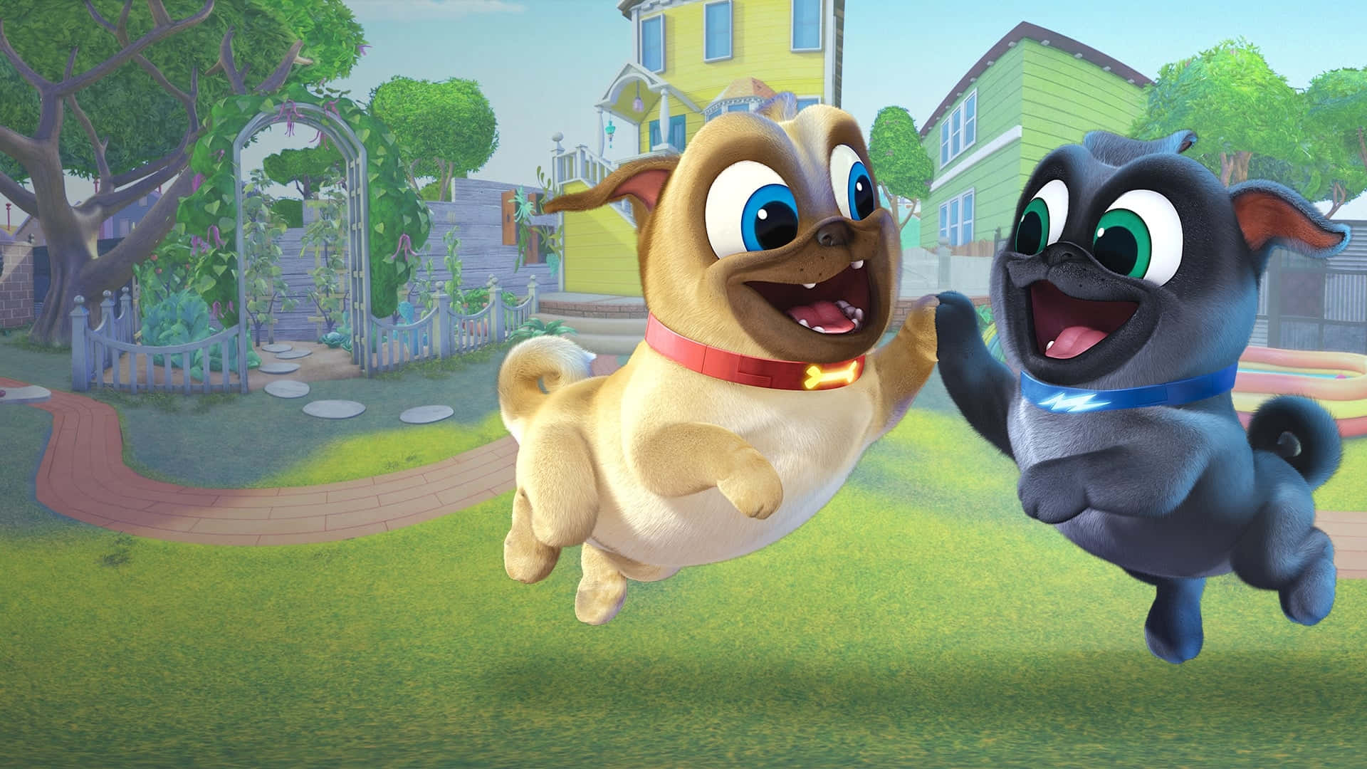 Puppy Dog Pals High Five Background