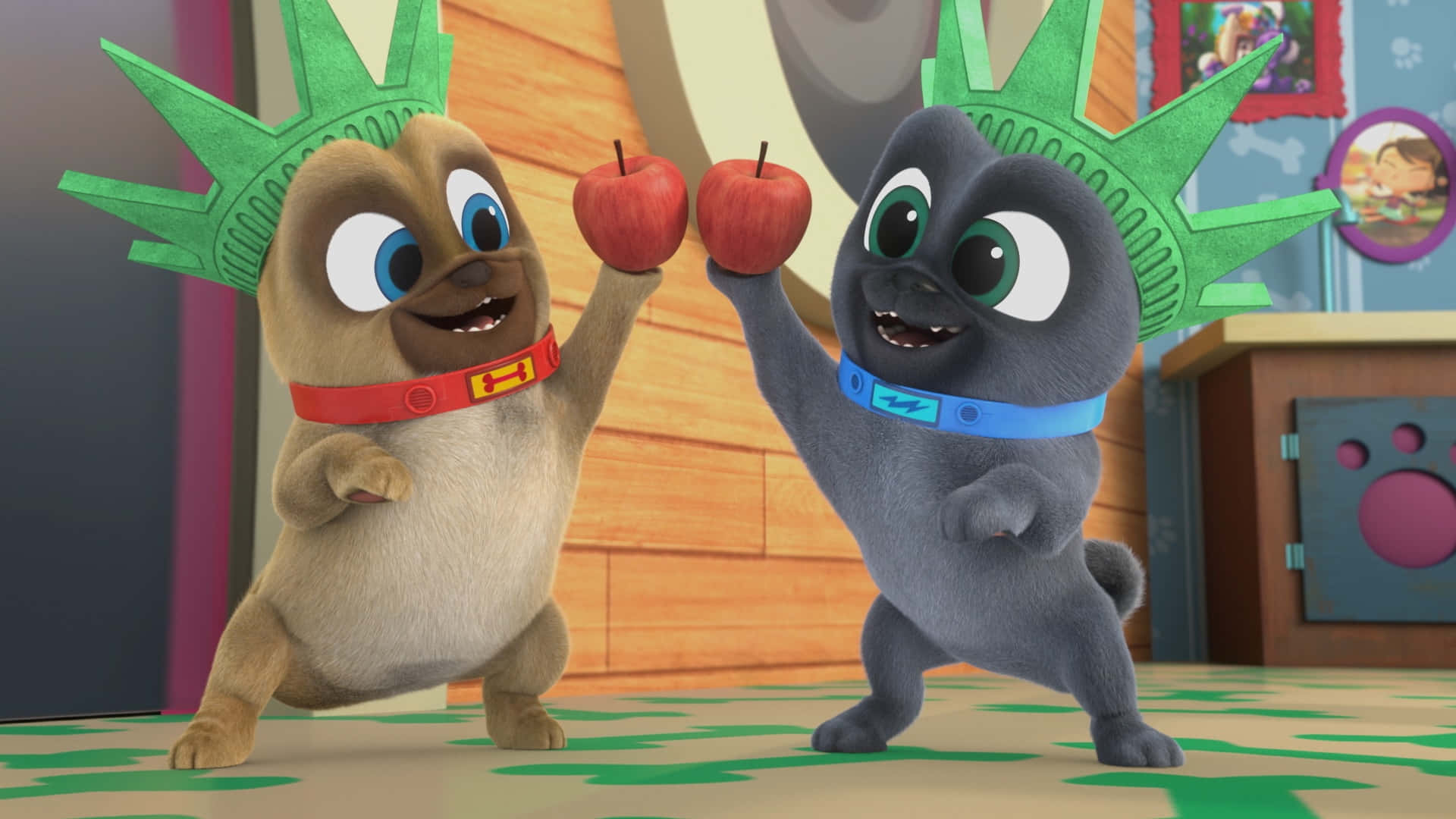 Puppy Dog Pals Playing Dress Ups Background