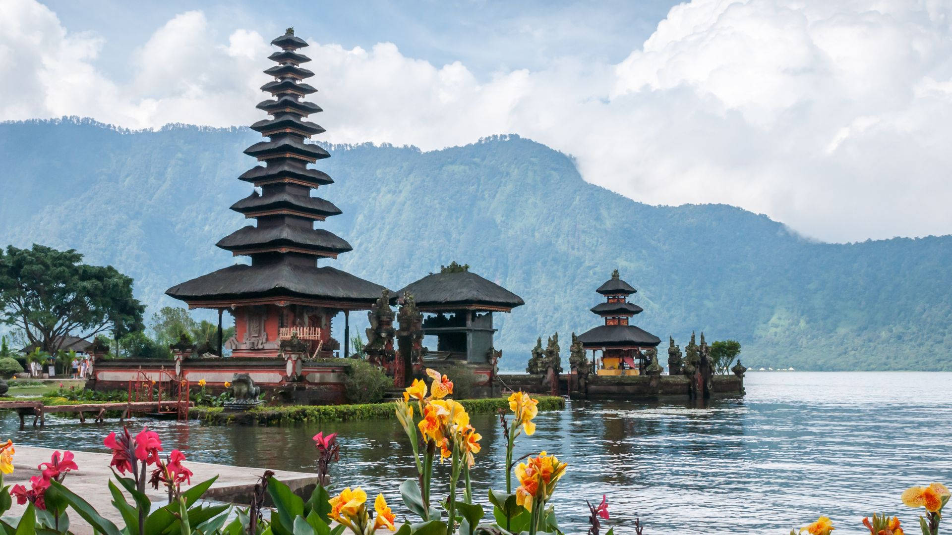 Pura Ulun Dani Bratan Bali Temple Background