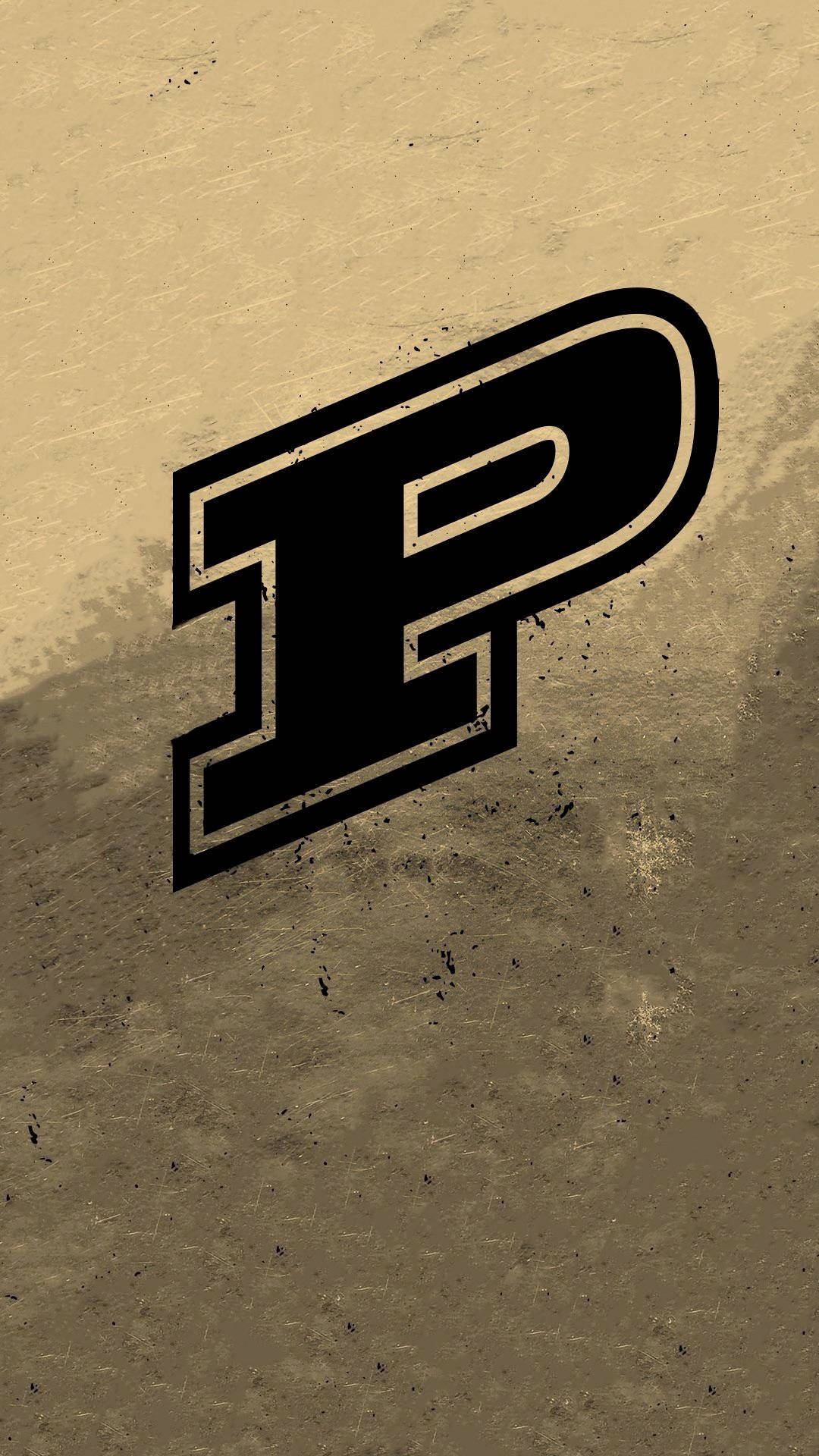 Purdue University Logo In Dirty Brown Gradient