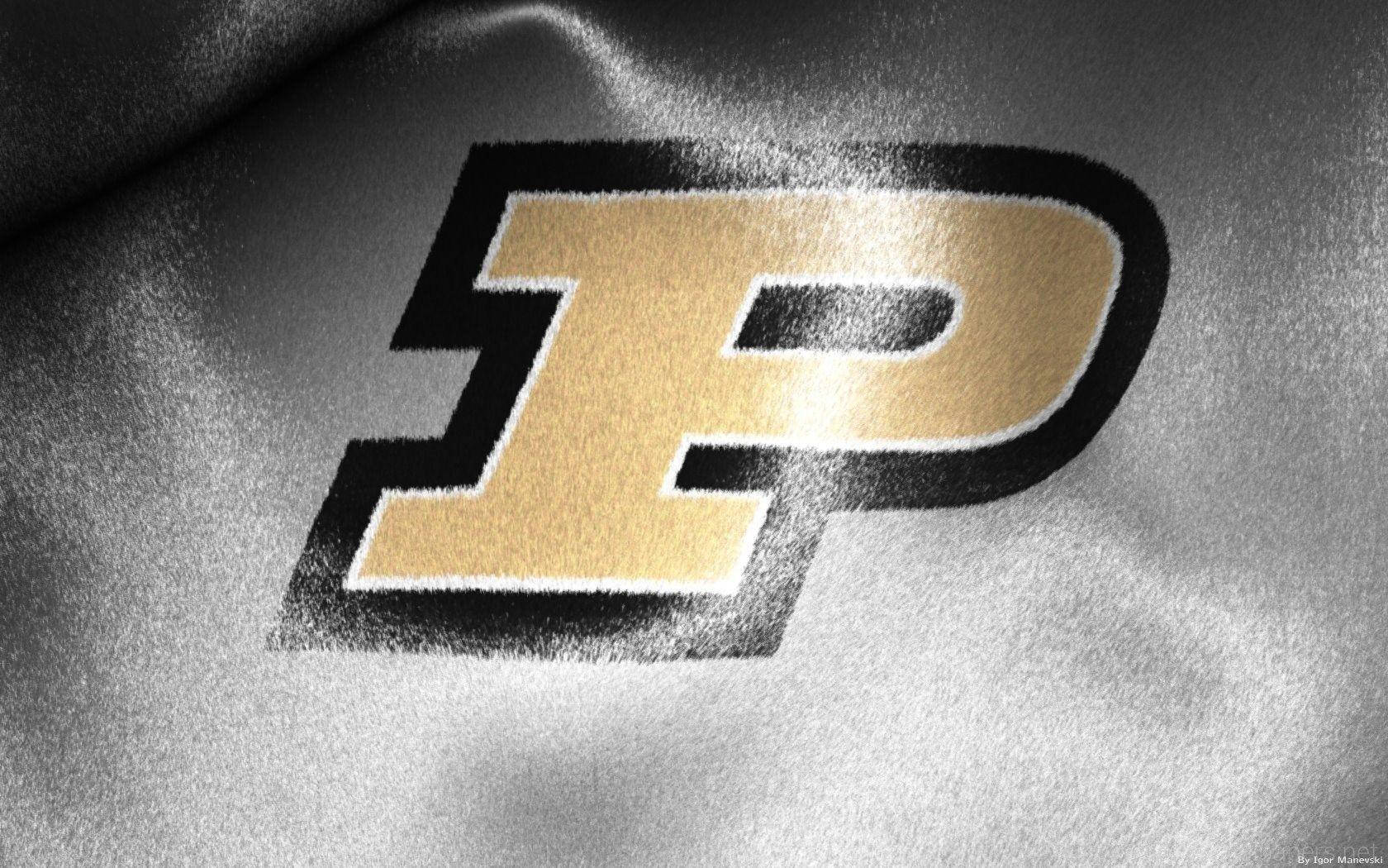 Purdue University Logo On Glossy Jersey Background