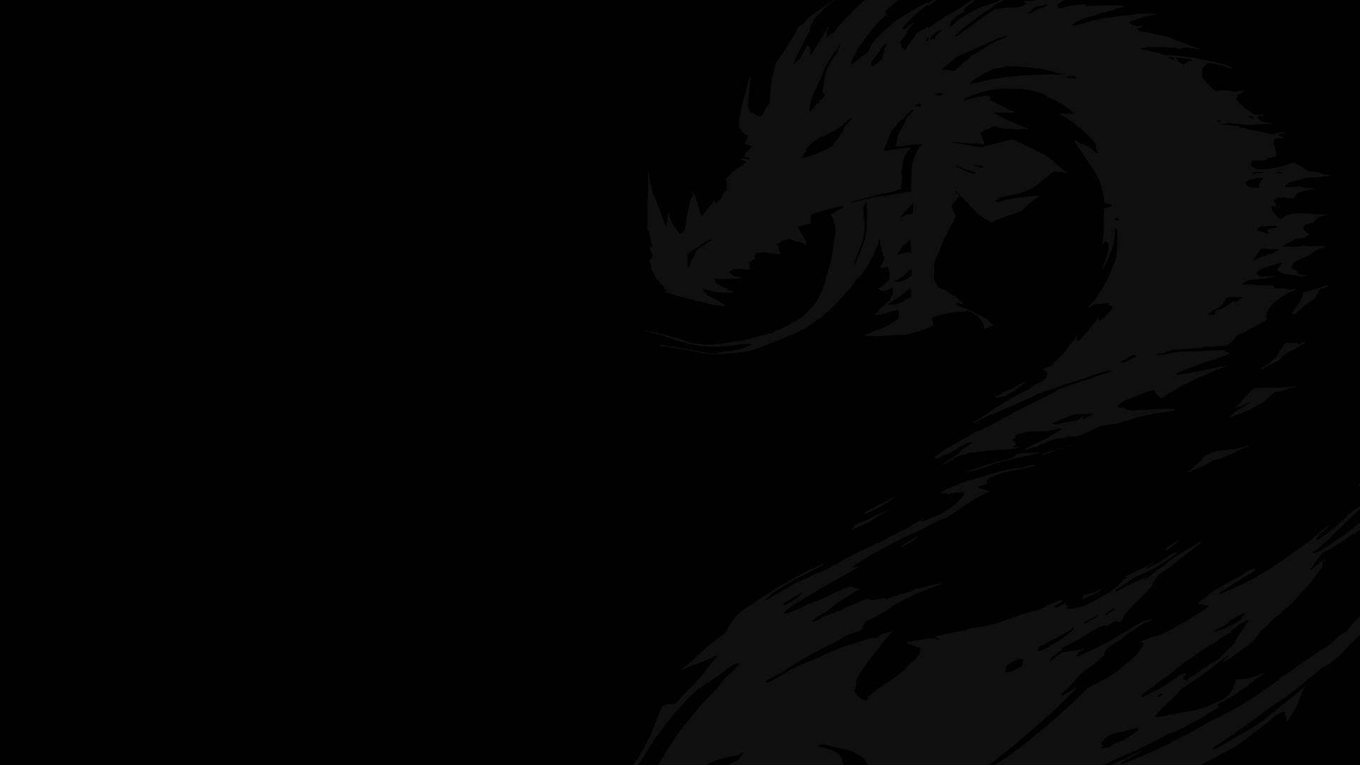 Pure Black Dragon Graphic Background
