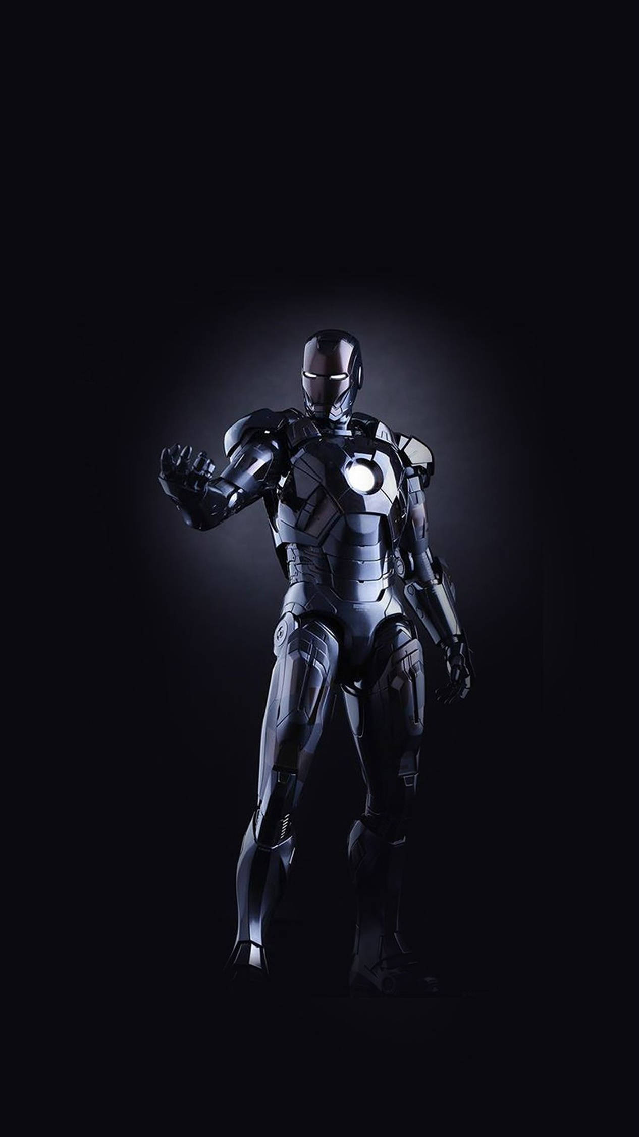 Pure Black Iron Man 4k Iphone Background