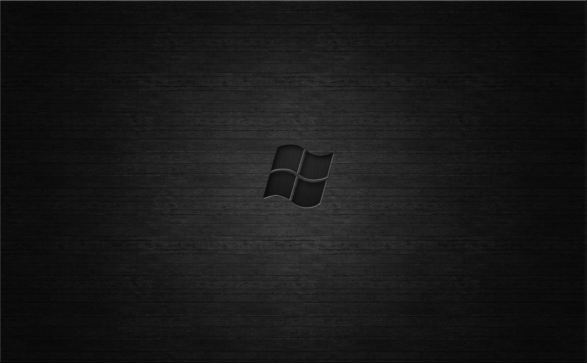 Pure Black Windows Logo Background