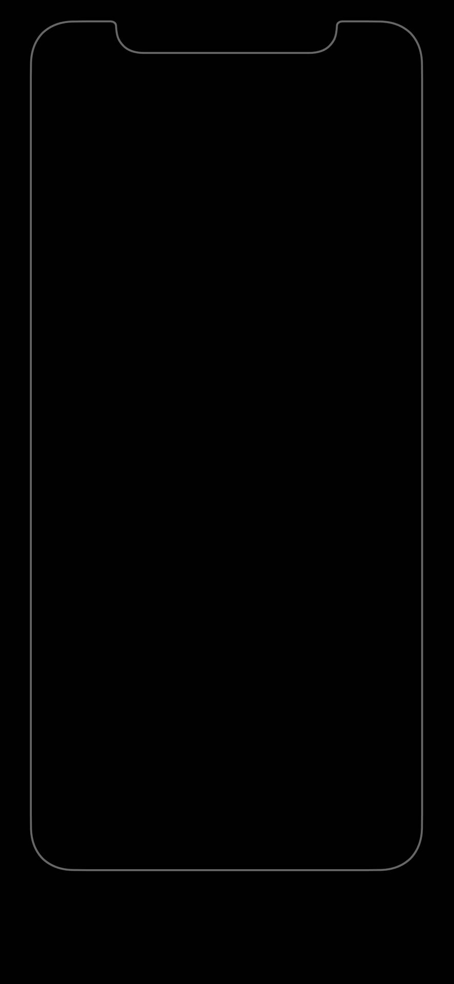 Pure Black With Phone Screen Outline Background