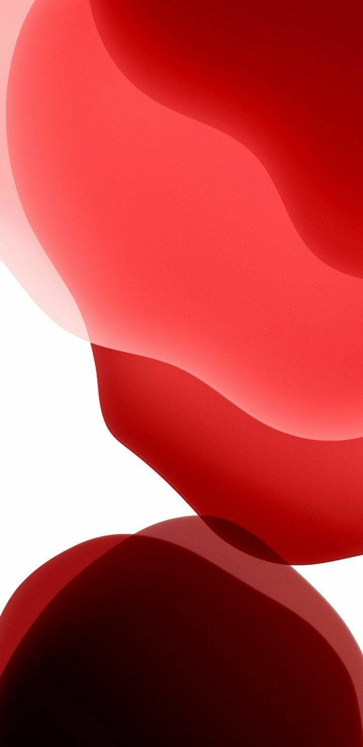 Pure Red Blob Shapes Background
