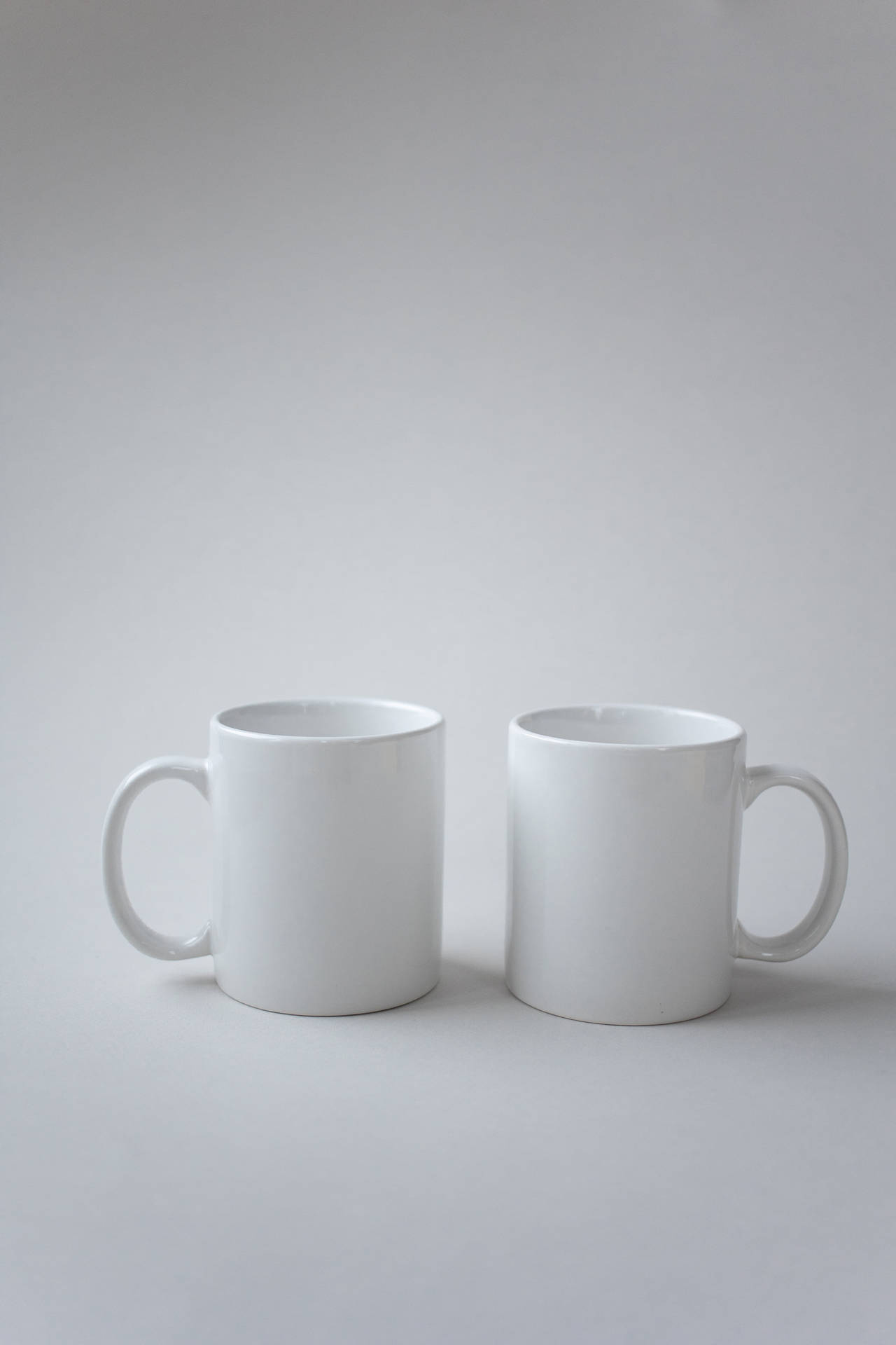 Pure White Mugs Background