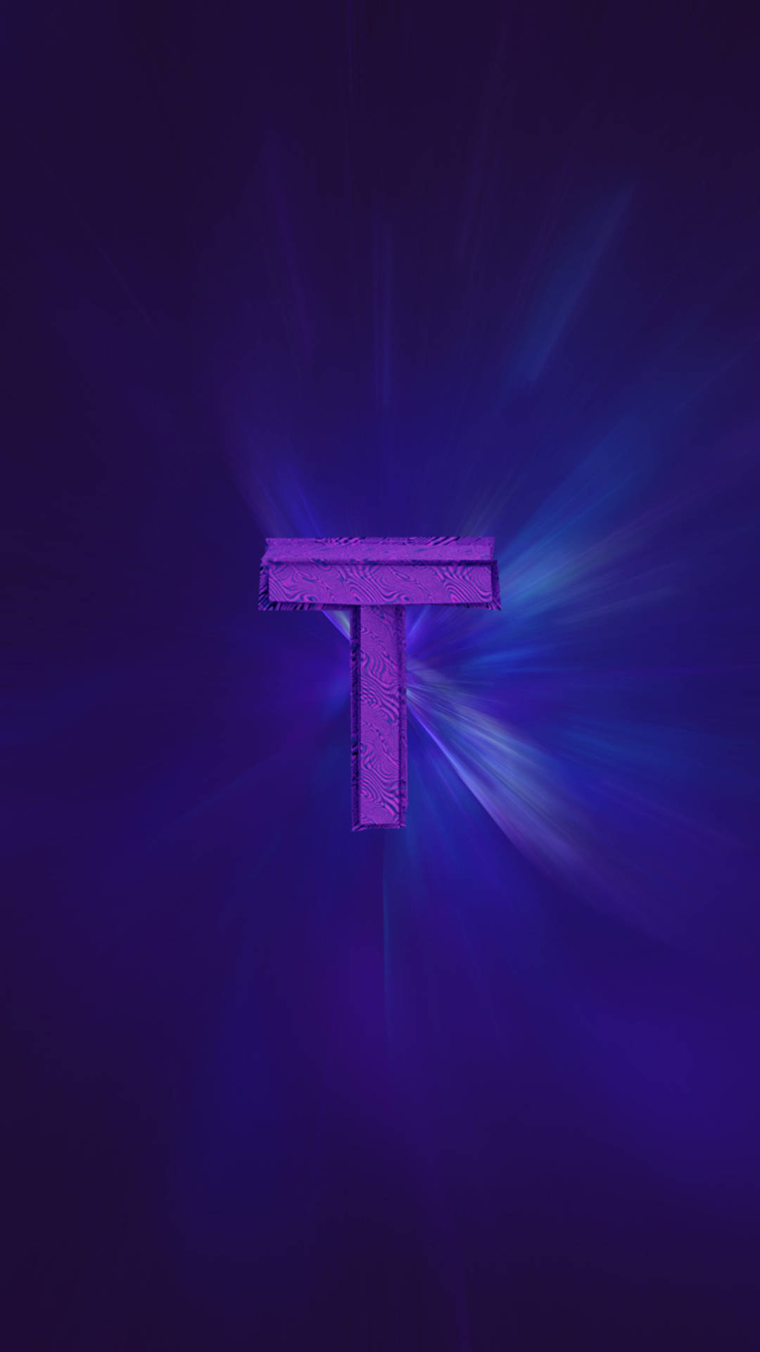 Purple Abstract Letter T