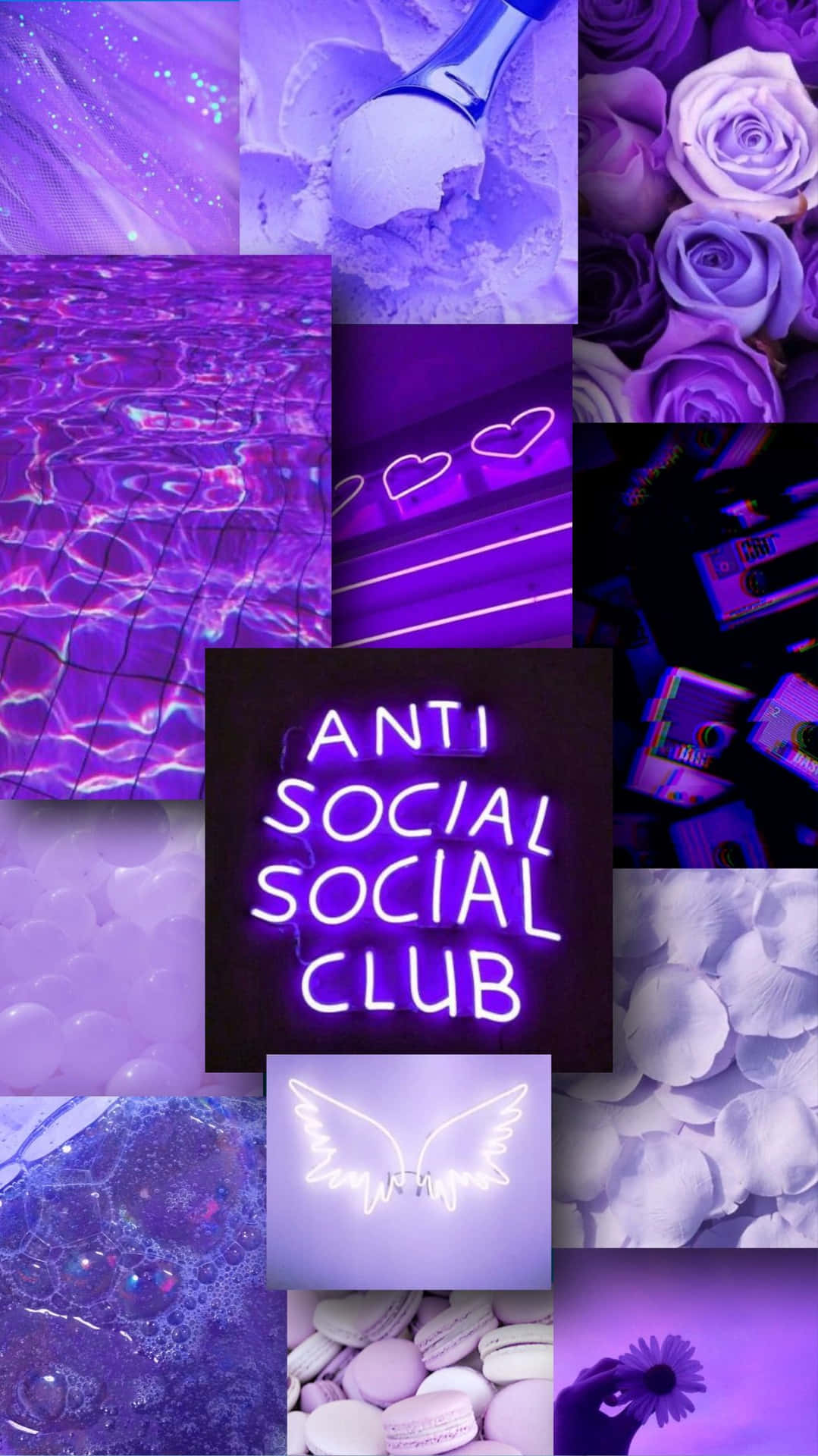 Purple Aesthetic Anti Social Club Iphone Background