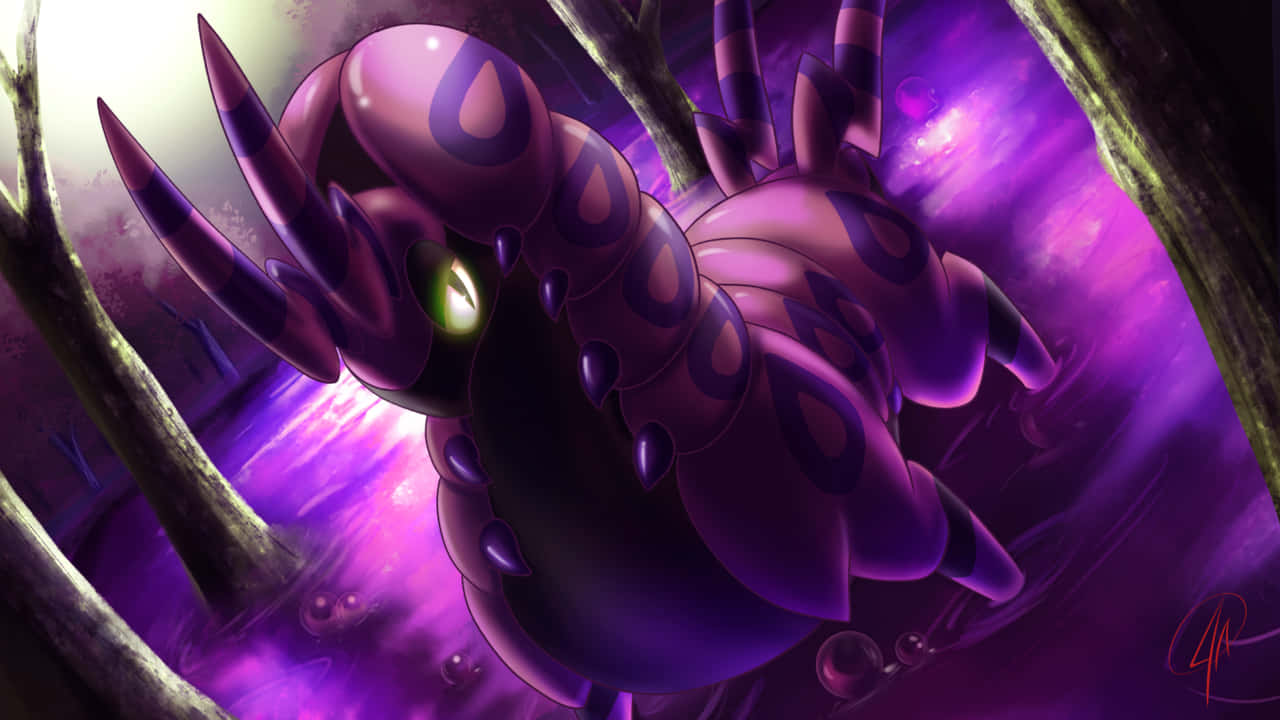 Purple Aesthetic Art Of Scolipede Desktop Background