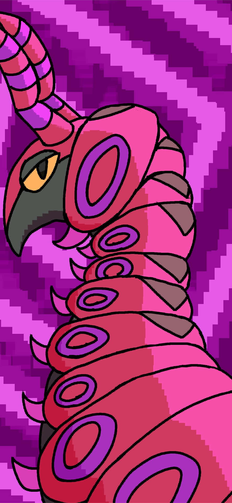 Purple Aesthetic Art Of Scolipede Phone