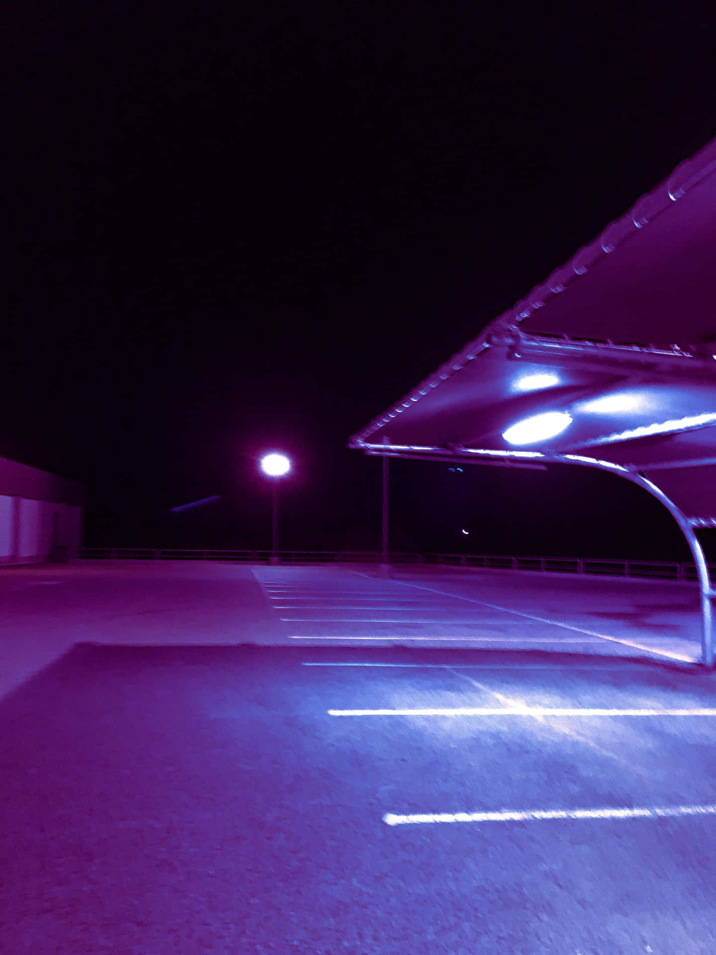 Purple Aesthetic Car Parking Lot Background