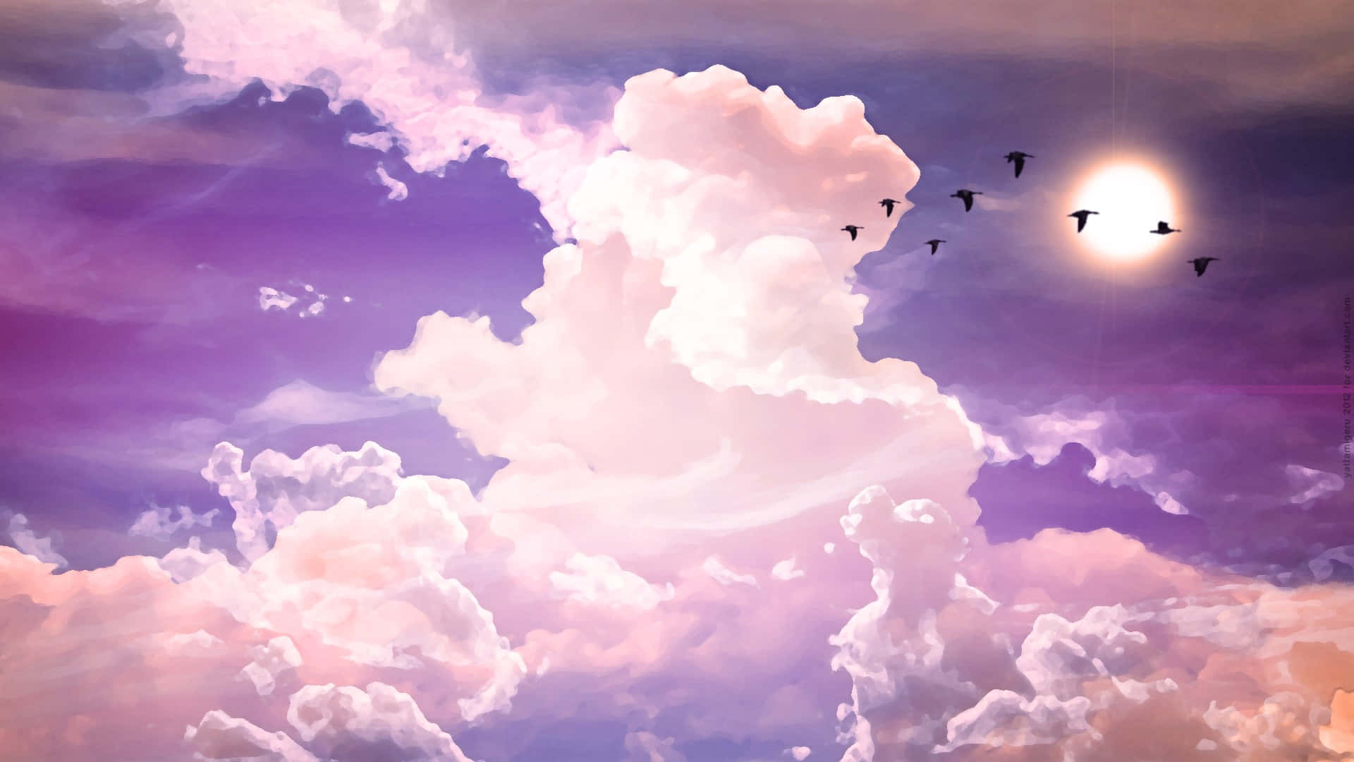 Purple Aesthetic Clouds Tumblr Laptop