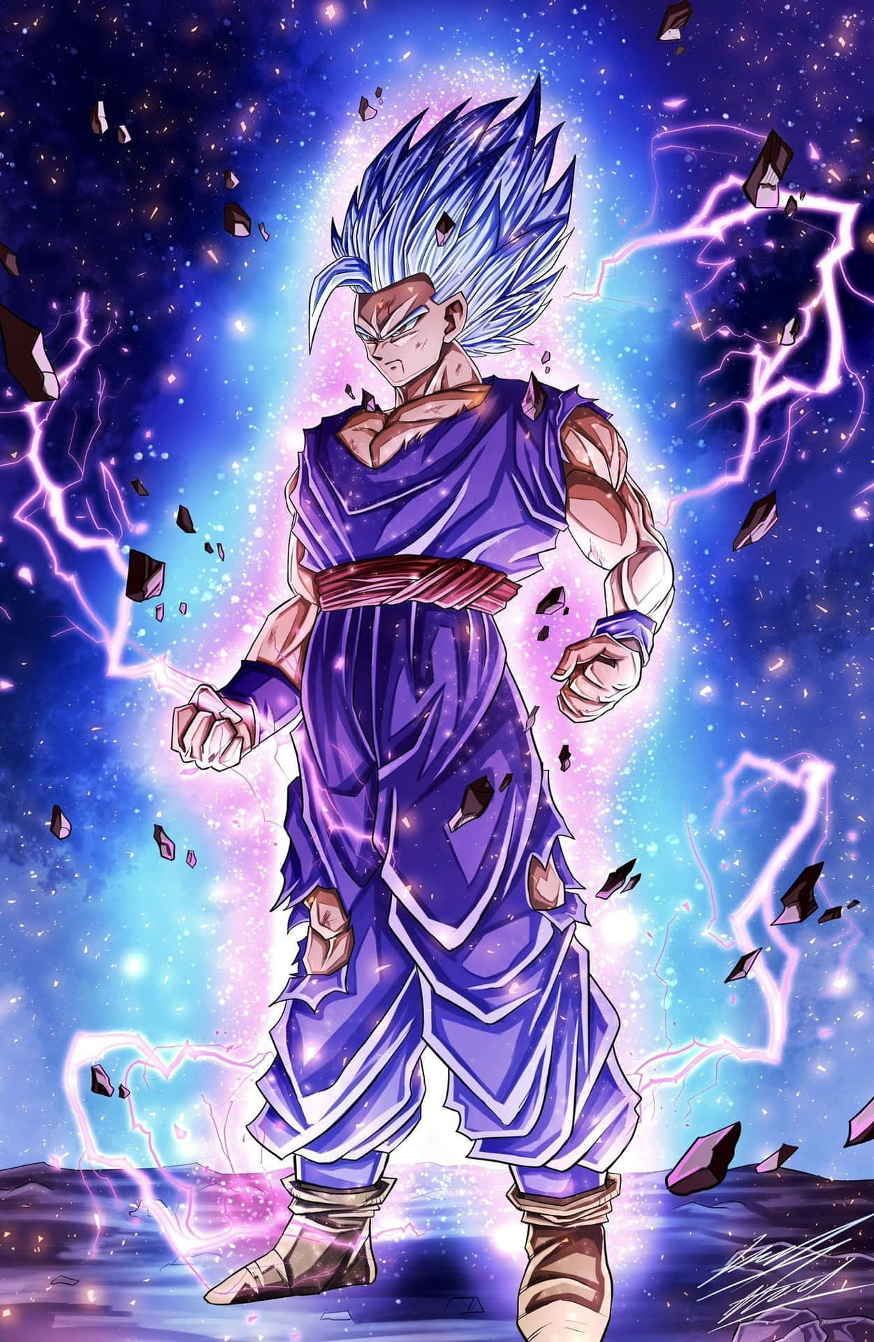 Purple Aesthetic Gohan Iphone Background