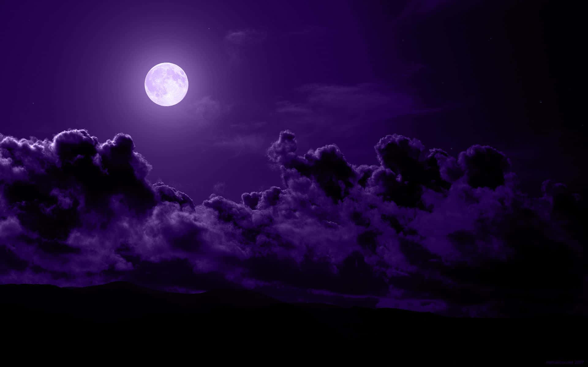 Purple Aesthetic Grunge Night Sky Desktop Background