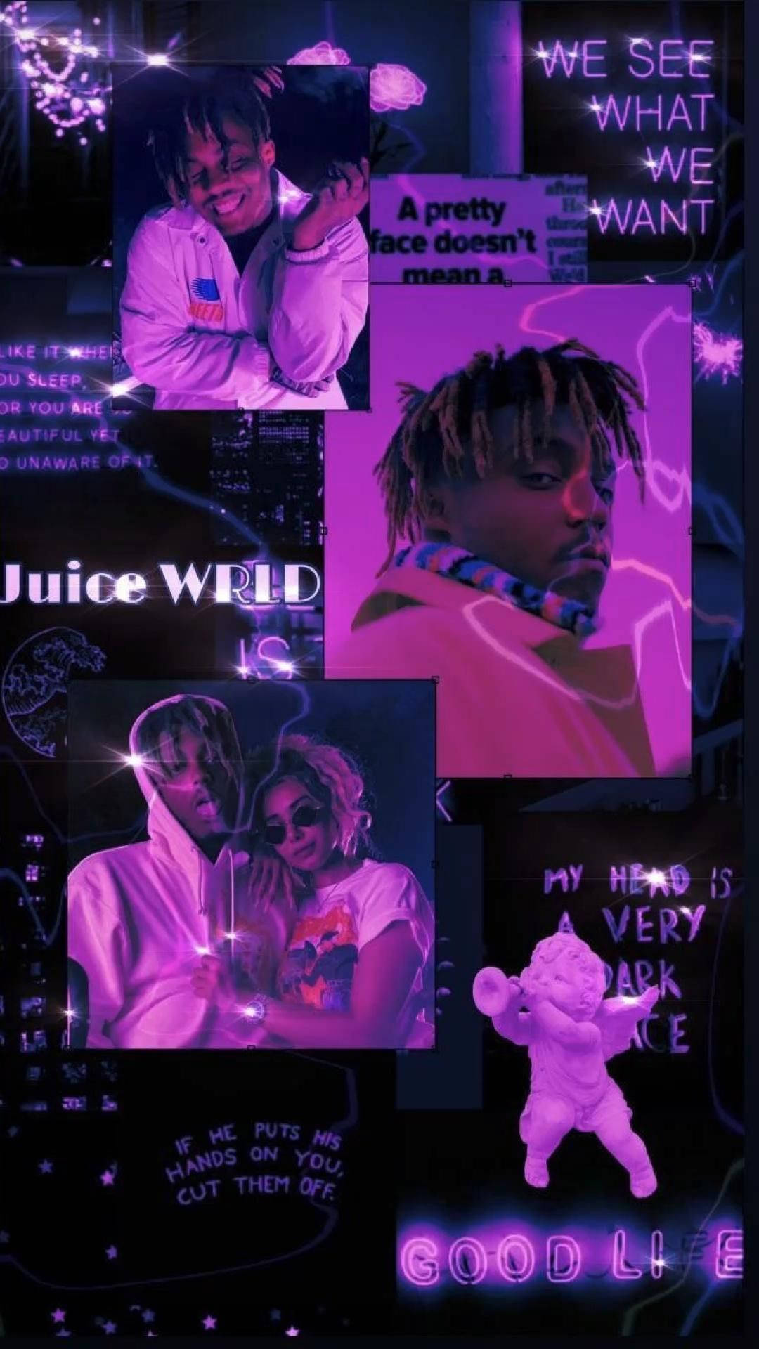 Purple Aesthetic Juice Wrld Phone Background