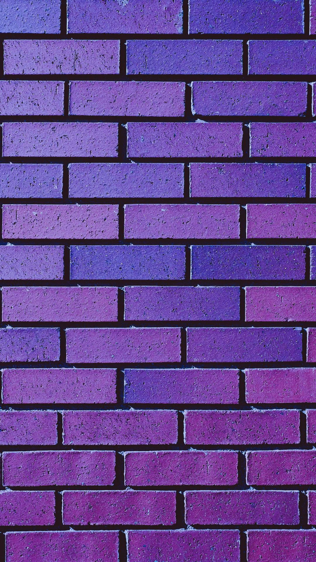 Purple Aesthetic Phone Brick Wall Background