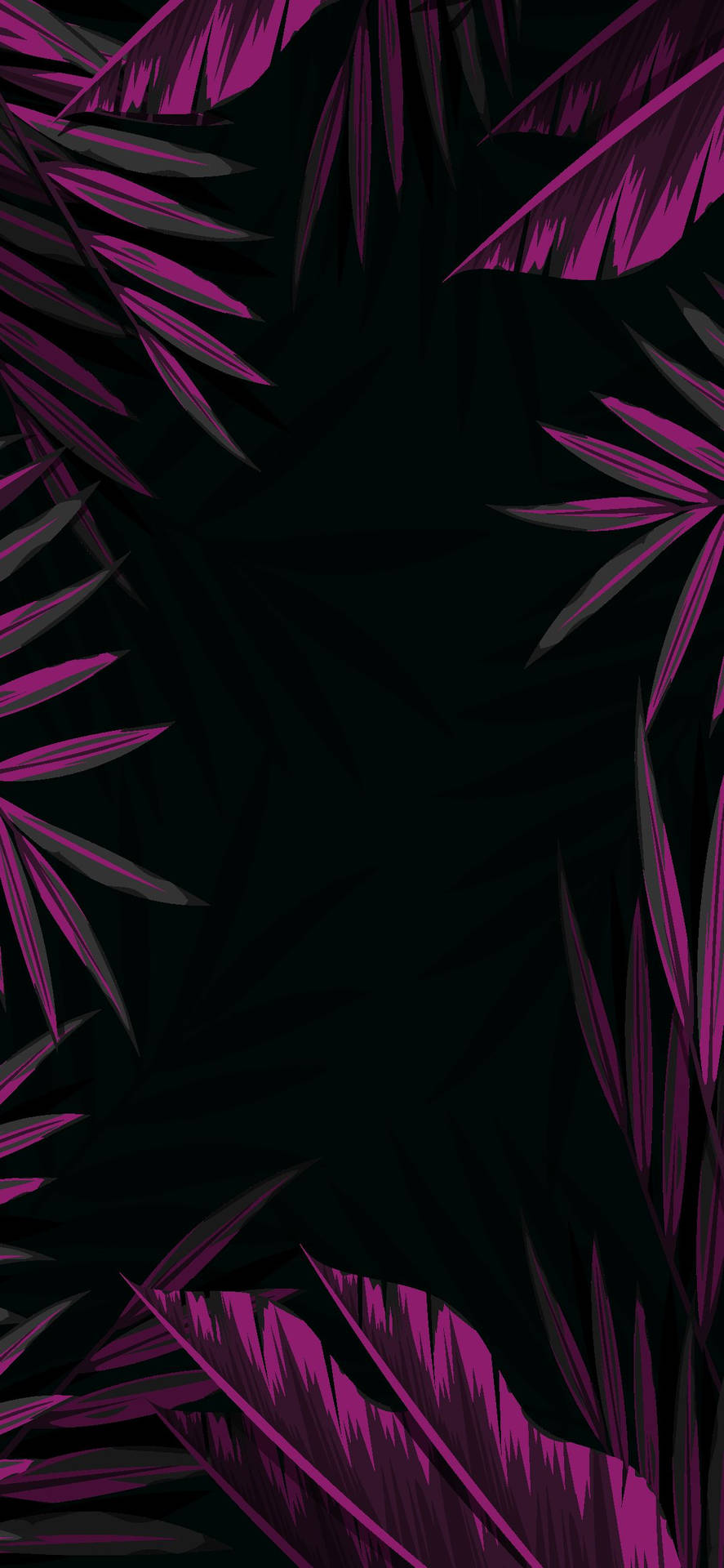 Purple Aesthetic Phone Leaves Background