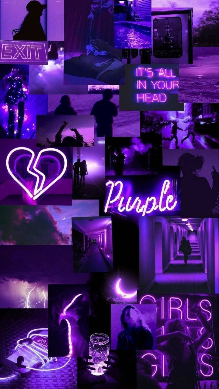 Purple Aesthetic Phone Neon Pictures