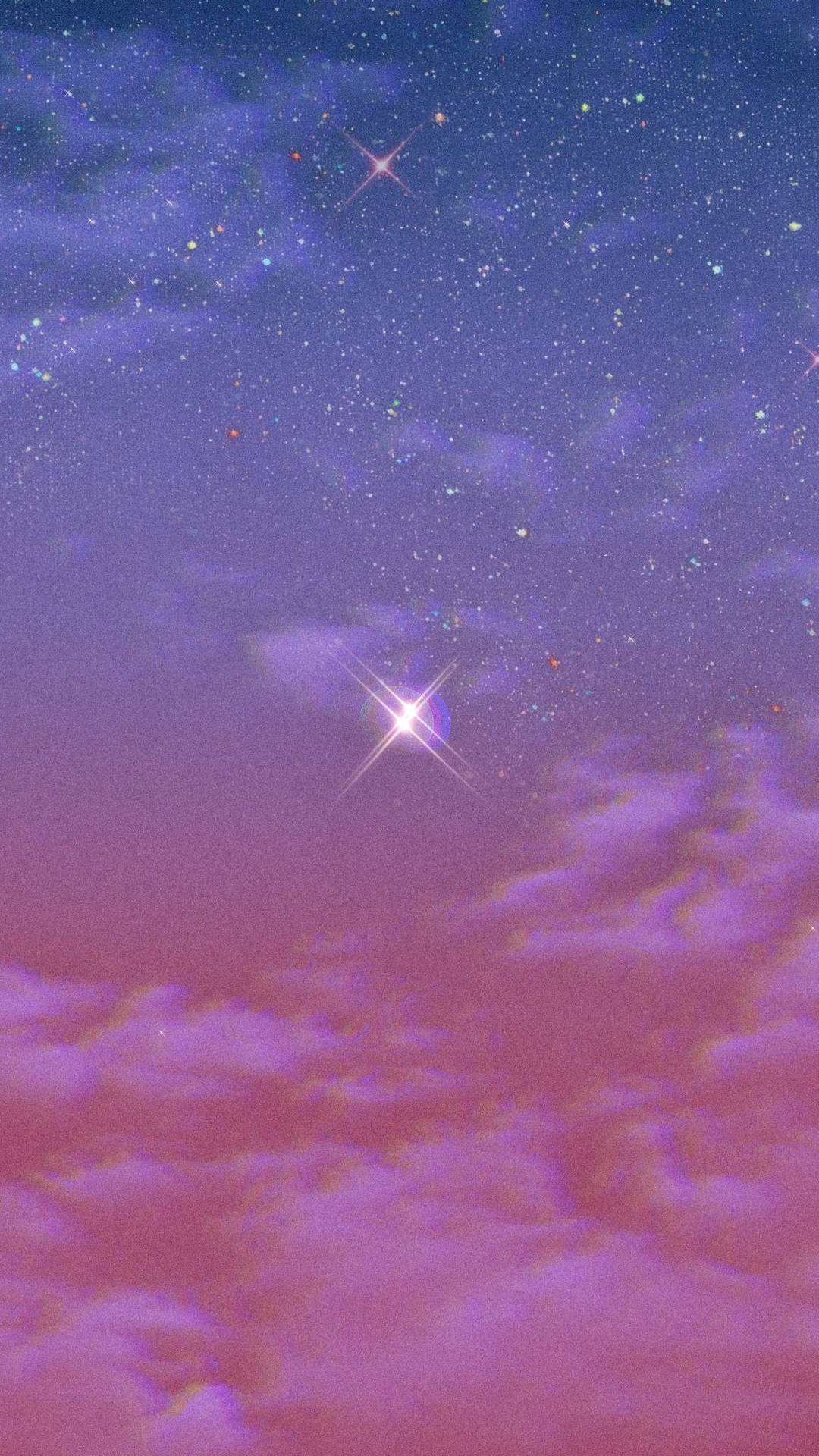 Purple Aesthetic Phone Shining Star