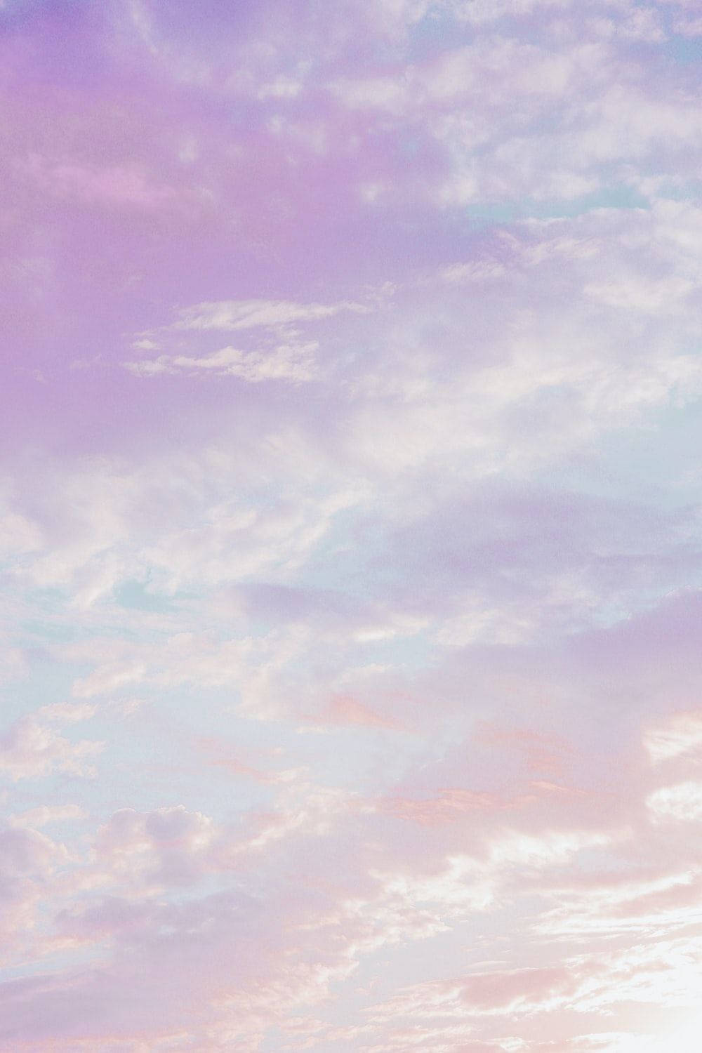 Purple Aesthetic Phone Thick Clouds Background